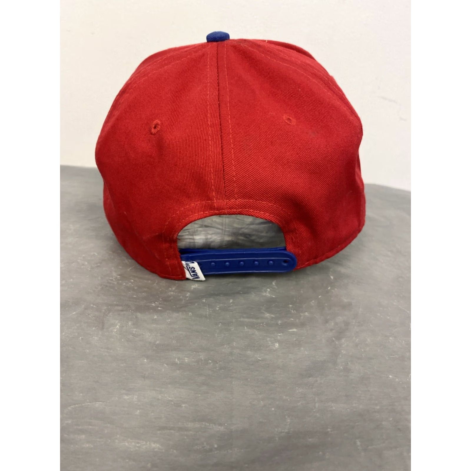 Vans VANS Off The Wall Men Hat Cap Snap Back Red Blue 814 Size ONE SIZE - 4 Thumbnail