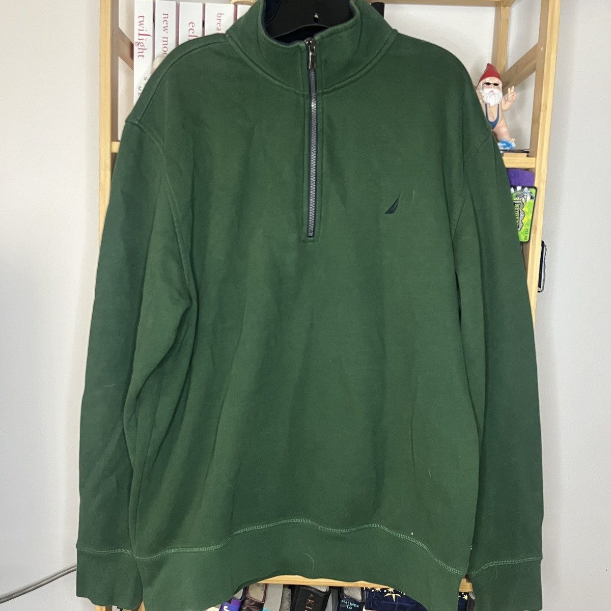 Nautica Nautica 1/4 Quarter Zip Up Sweatshirt Forest Green Size XL Size US XL / EU 56 / 4 - 1 Thumbnail