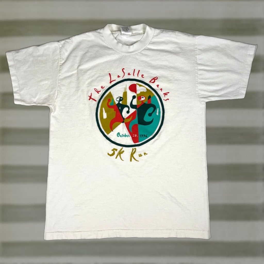 Vintage VINTAGE Murina The LaSalle Banks 5K Run Chicago T-Shirt Shope Prefix? Size US L / EU 52-54 / 3 - 1 Thumbnail