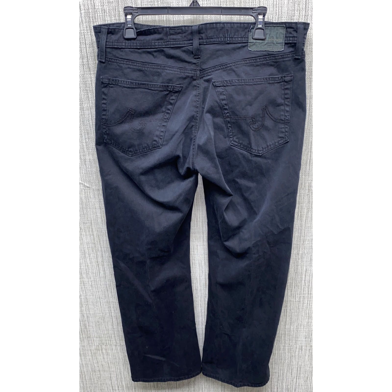 Vintage AG Adriano Goldschmied The Protege Pants Straight Leg USA Made 36 x 28 Black Mens Regular/*Size 36* Size US 36 / EU 52 - 4 Thumbnail