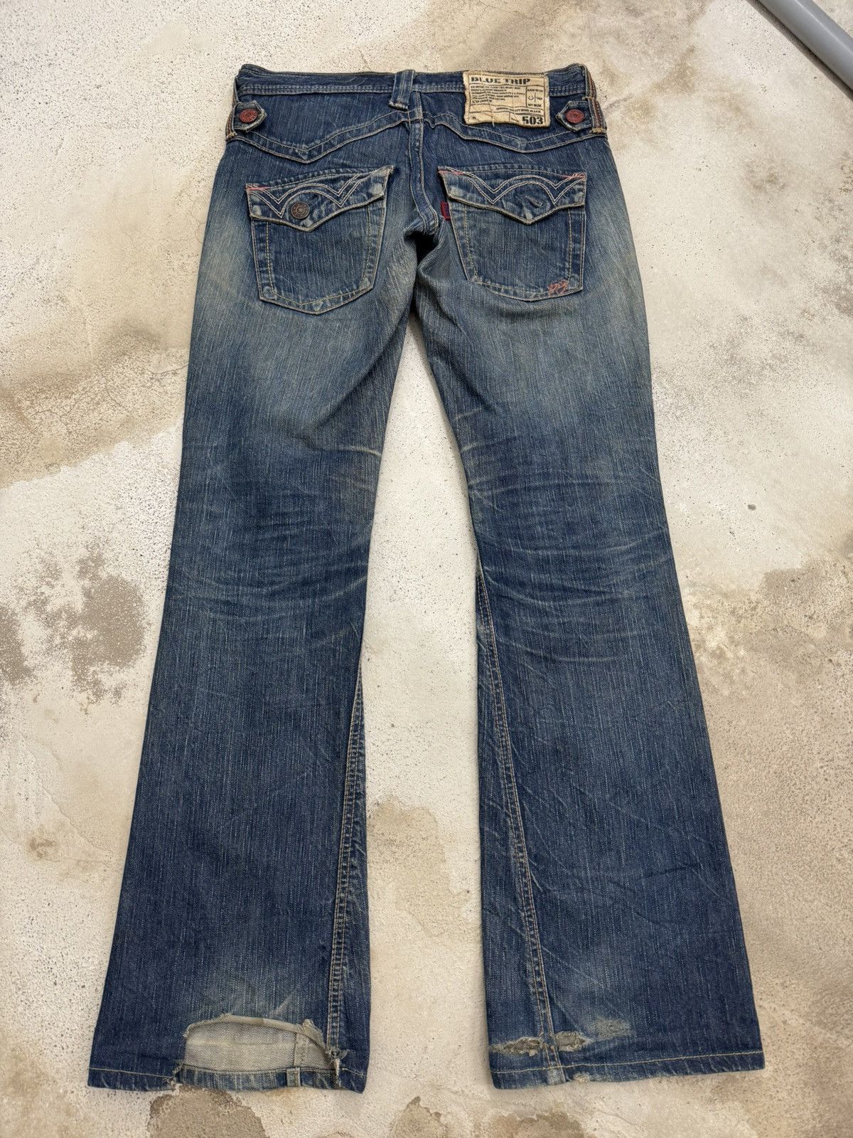 Edwin Vintage Edwin Blue Trip 503 Mudwash Dirty Distress Denim Size US 30 / EU 46 - 2 Thumbnail