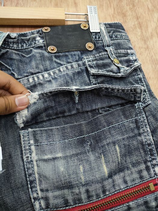 If Six Was Nine Semantic ripped Distressed denim punk pants #46-012DLAL Size US 32 / EU 48 - 5 Thumbnail