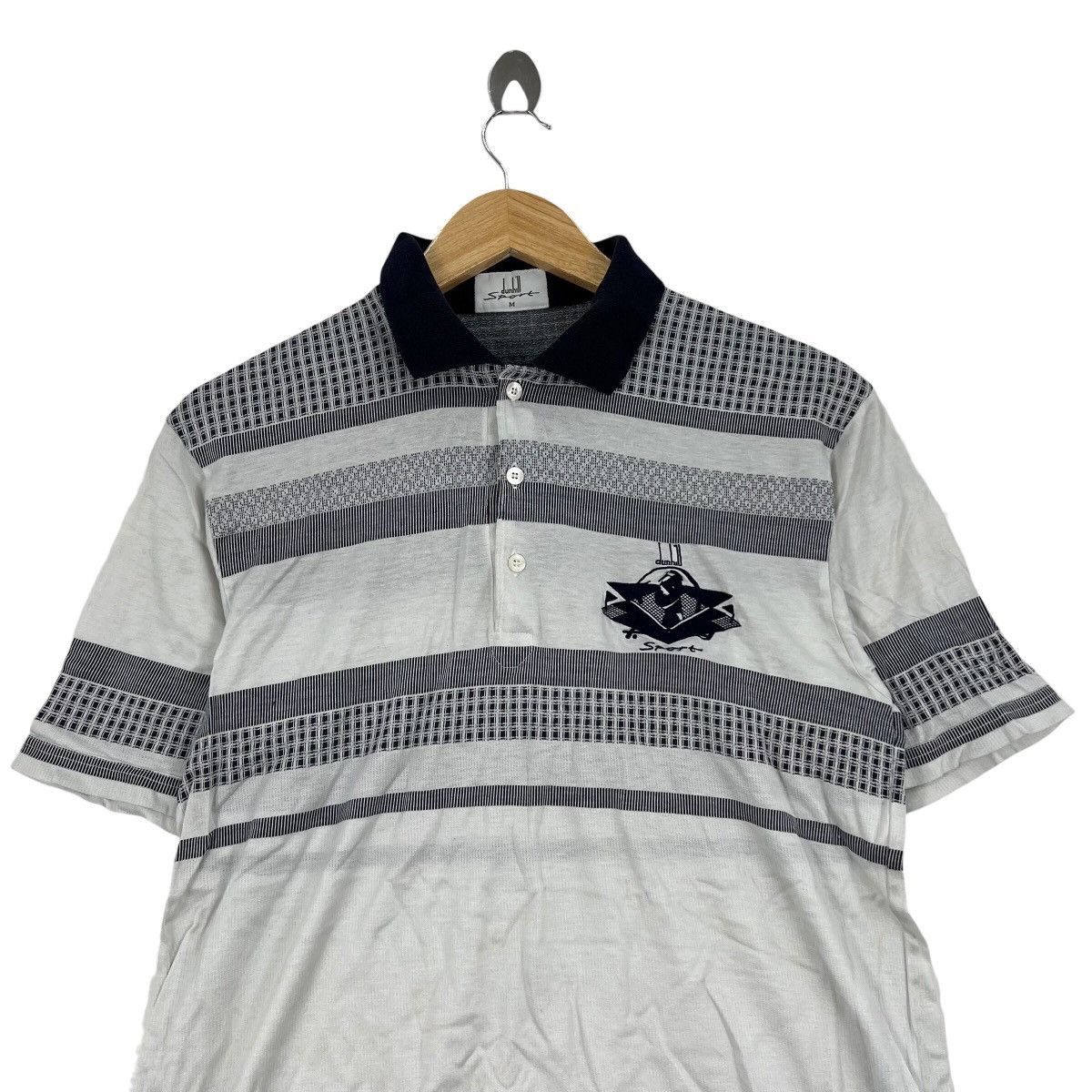 Vintage Vintage British Luxury Brand DUNHILL SPORT Polo Shirt Size US M / EU 48-50 / 2 - 2 Thumbnail
