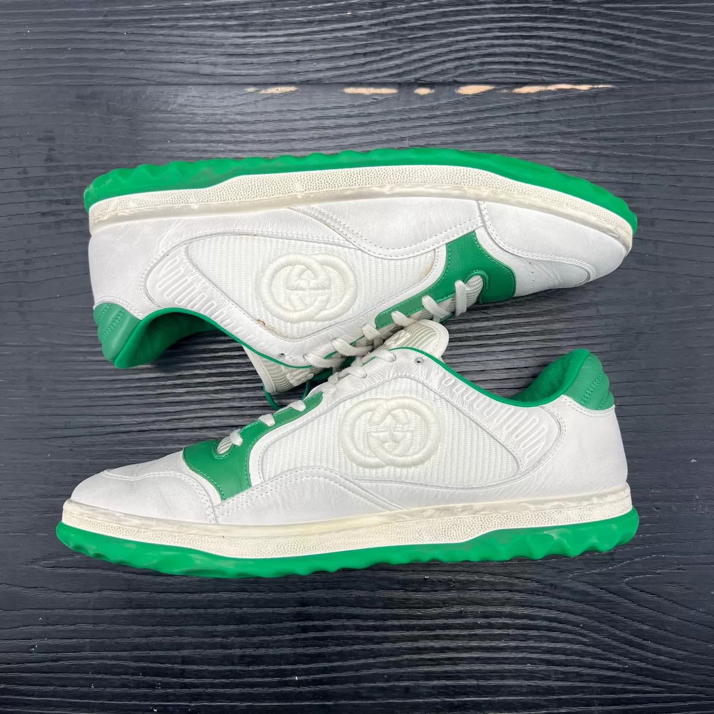 Gucci Gucci mac80 white green 9.5/43.5 Size US 10.5 / EU 43-44 - 4 Thumbnail