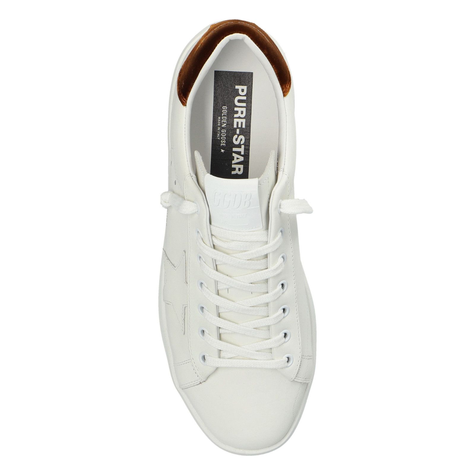  Purestar White Men\'s Leather/Velvet Sneakers Ne