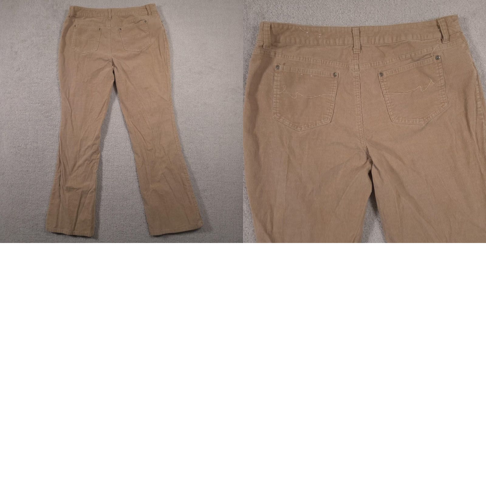 Vintage VINTAGE St. John's Bay Pants Womens 12 Tan Corduroy Boot Cut Secretly Slender Stretch Jeans Style Khakis Womens Size 34" / US 12 / IT 48 - 9 Thumbnail