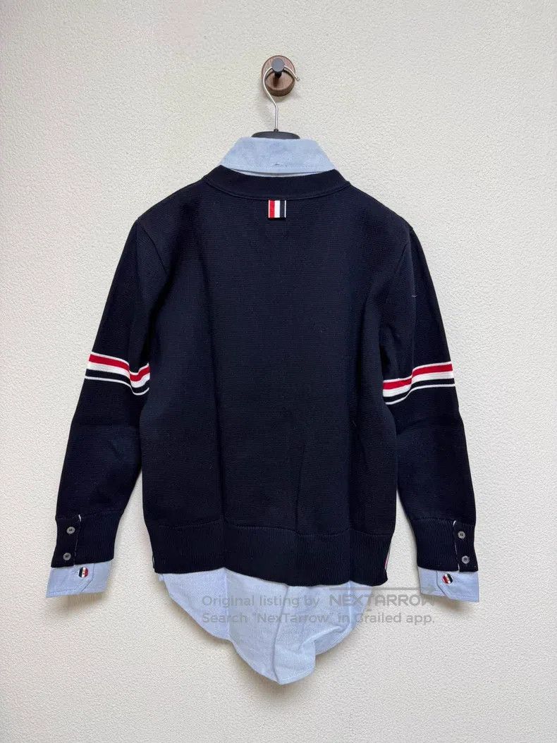 Thom Browne Thom Browne Mock Two-Piece Knit Cardigan and Shirt Set Size US XXS / EU 40 - 6 Thumbnail