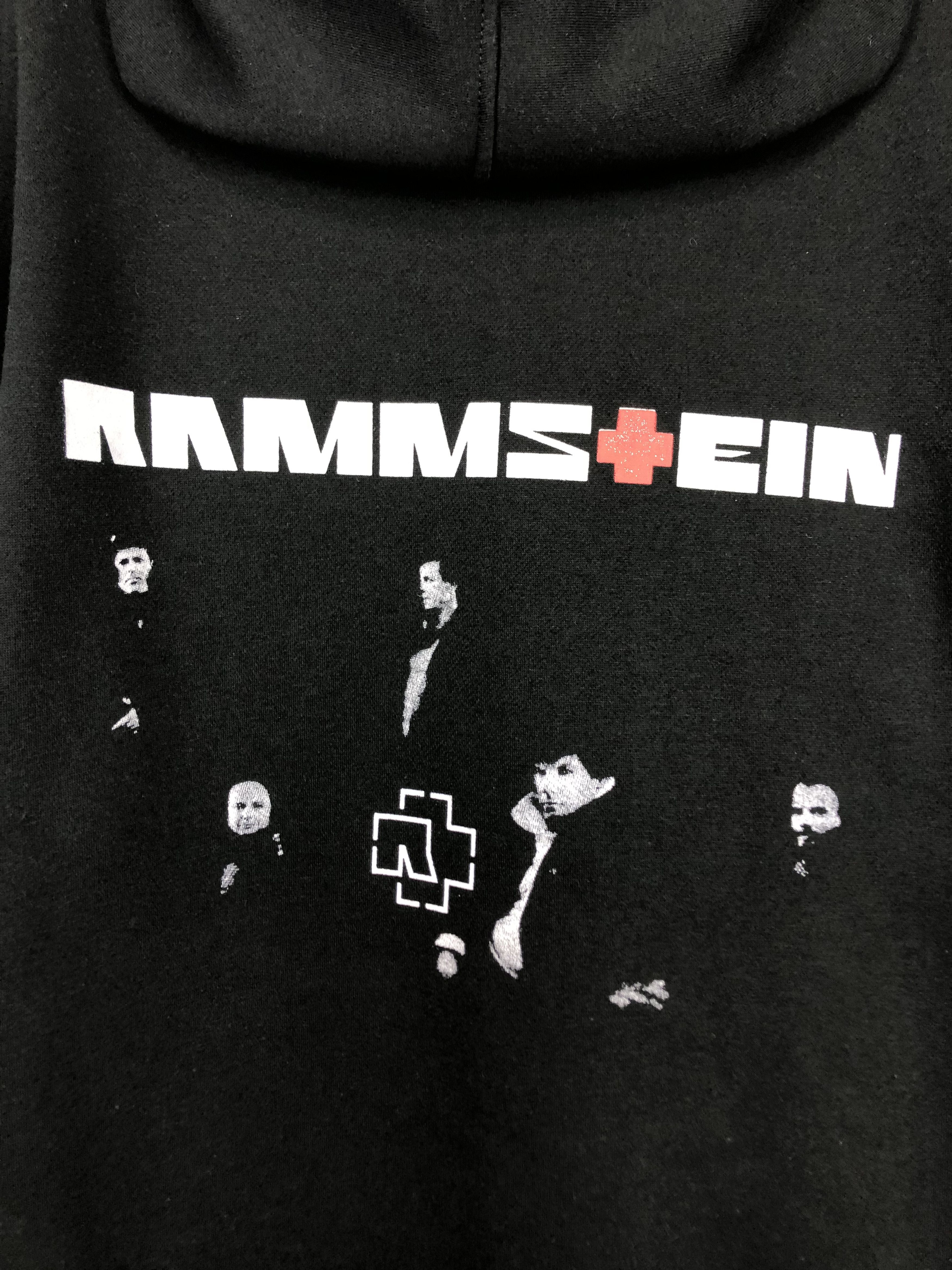 Band Tees Vintage Rammstein Band Hoodie Mens Black Over Print Jacket Size US XXL / EU 58 / 5 - 8 Thumbnail