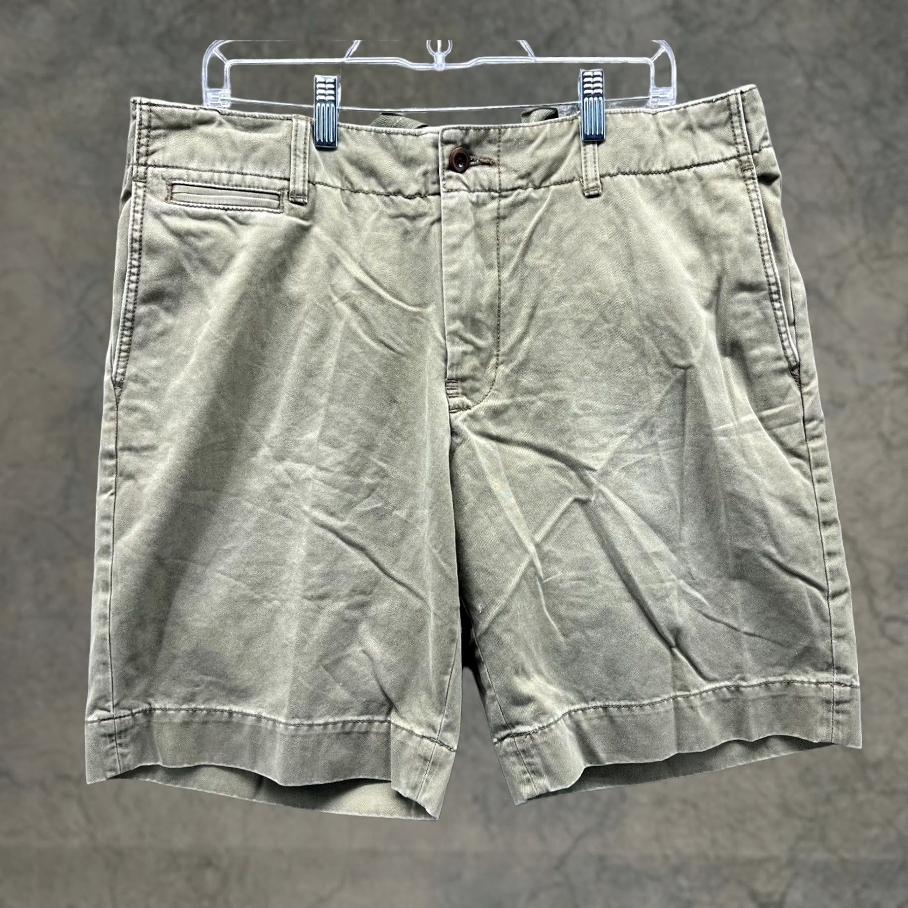 Polo Ralph Lauren VINTAGE Polo Ralph Lauren Shorts Mens 35 Green Olive Chino Flat Woven Cotton Size US S / EU 44-46 / 1 - 1 Thumbnail
