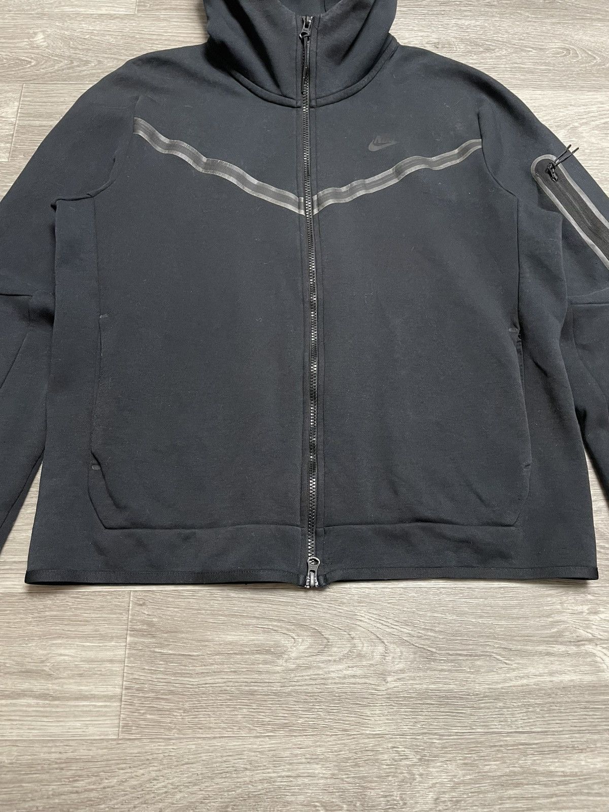 Nike Nike Tech Fleece Black Zip-Up Hoodie Size US L / EU 52-54 / 3 - 3 Thumbnail