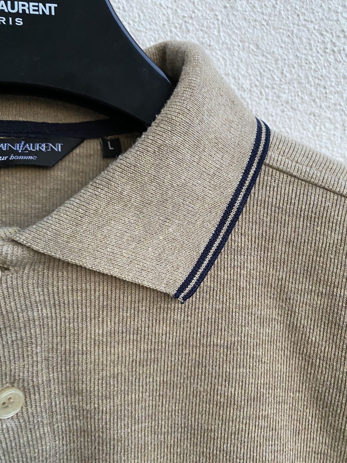 Yves Saint Laurent 90’s YSL Sweatshirt 1/4 Beige Vintage Sweater Quarter Zip Size US L / EU 52-54 / 3 - 7 Thumbnail