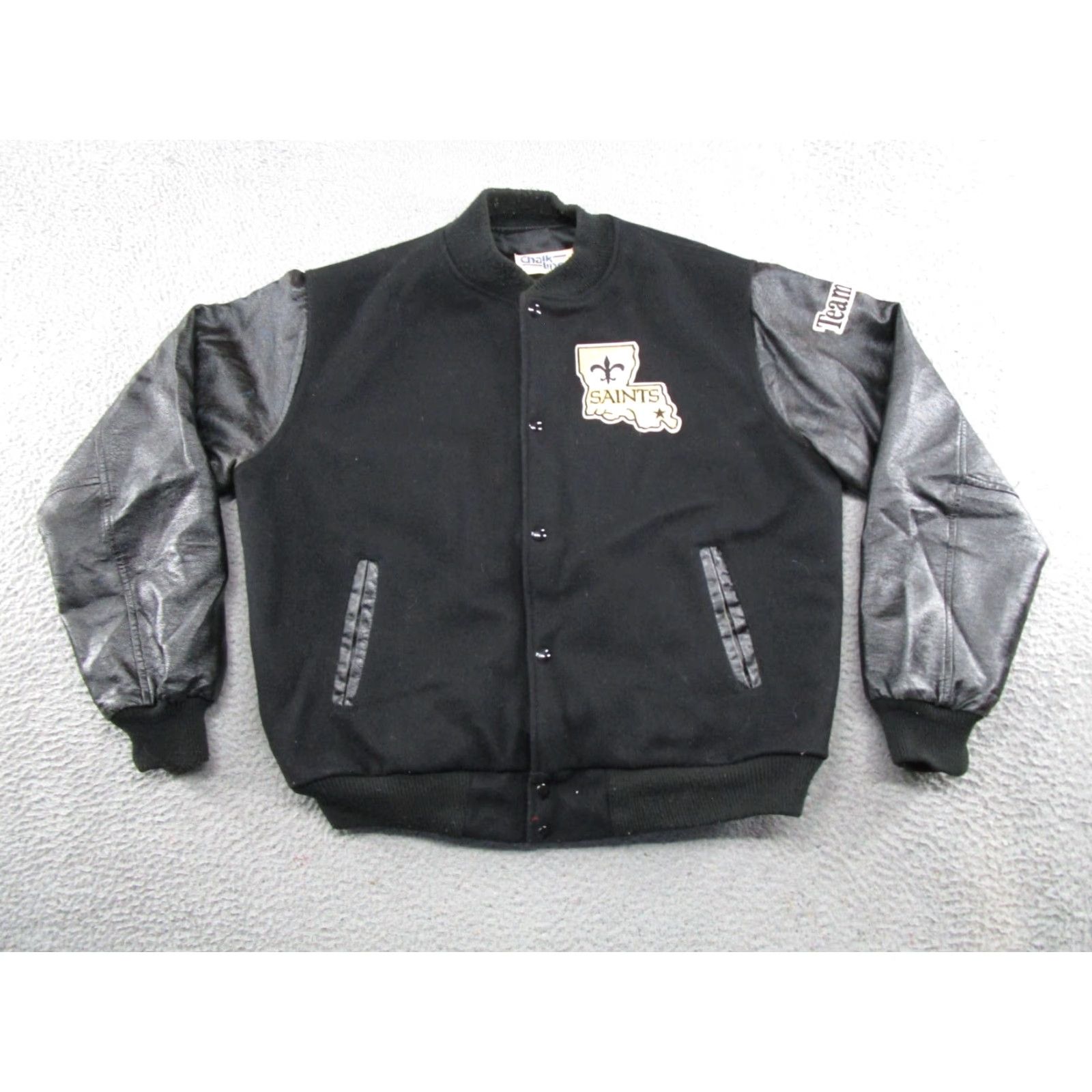 Chalk Line VINTAGE Chalk Line NFL Saints Wool Varsity Jacket SZ L Mens Size US L / EU 52-54 / 3 - 2 Thumbnail