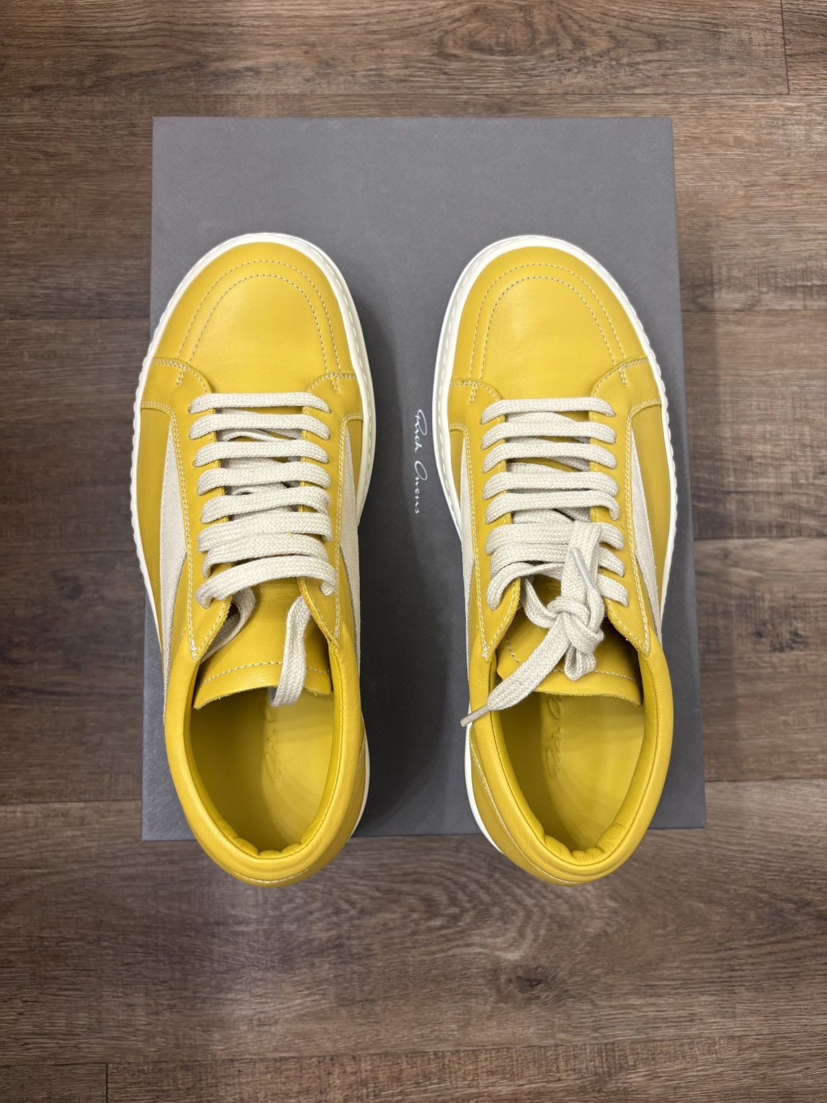 Rick Owens **RARE Rick Owens Vintage Sneak Lemon/Milk/Milk Size US 7 / EU 40 - 18 Thumbnail