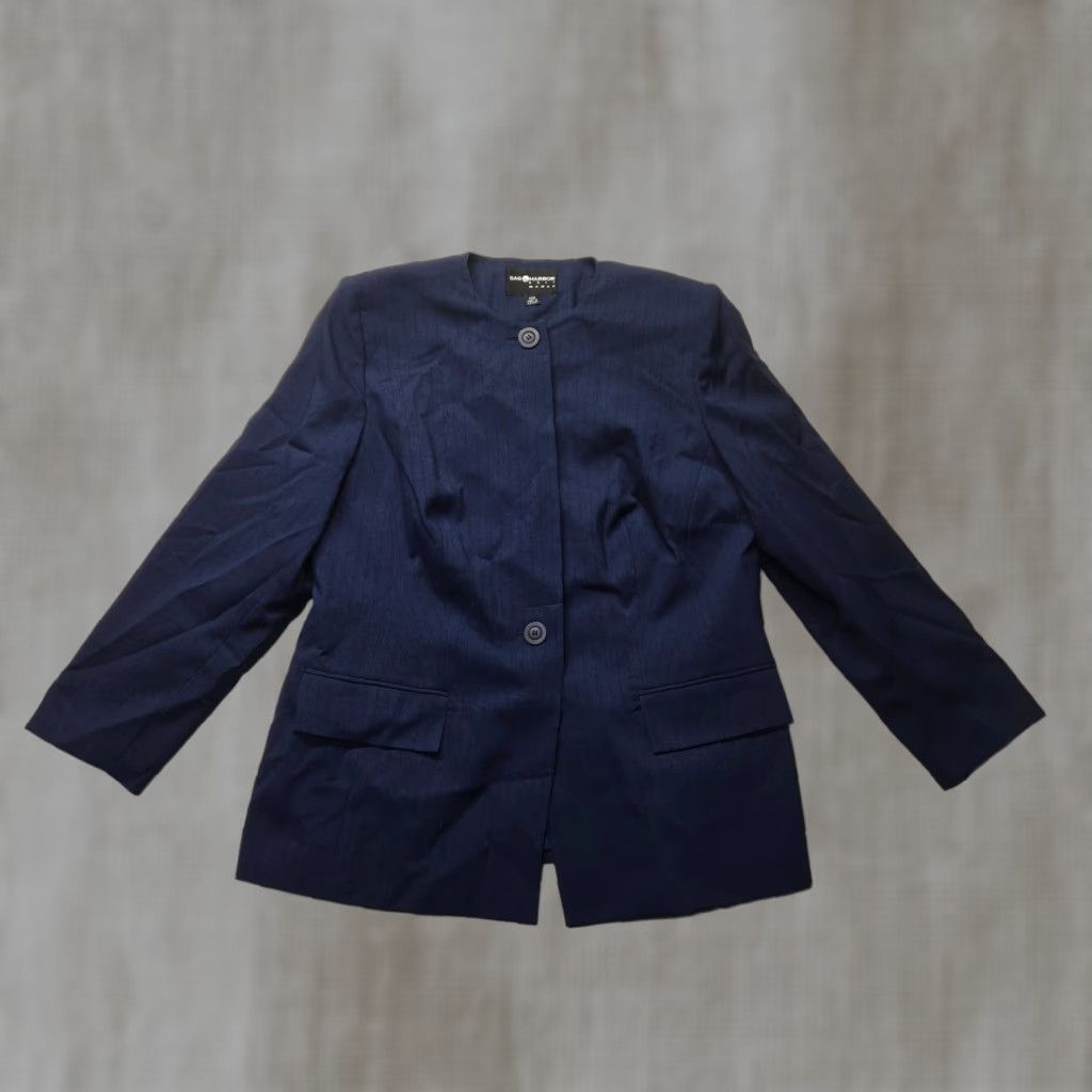 Vintage NEW SAG HARBOR Blue Long Sleeve Dress Suit Jacket Adult Women's 14w NEW Size XL / US 12-14 / IT 48-50 - 1 Thumbnail