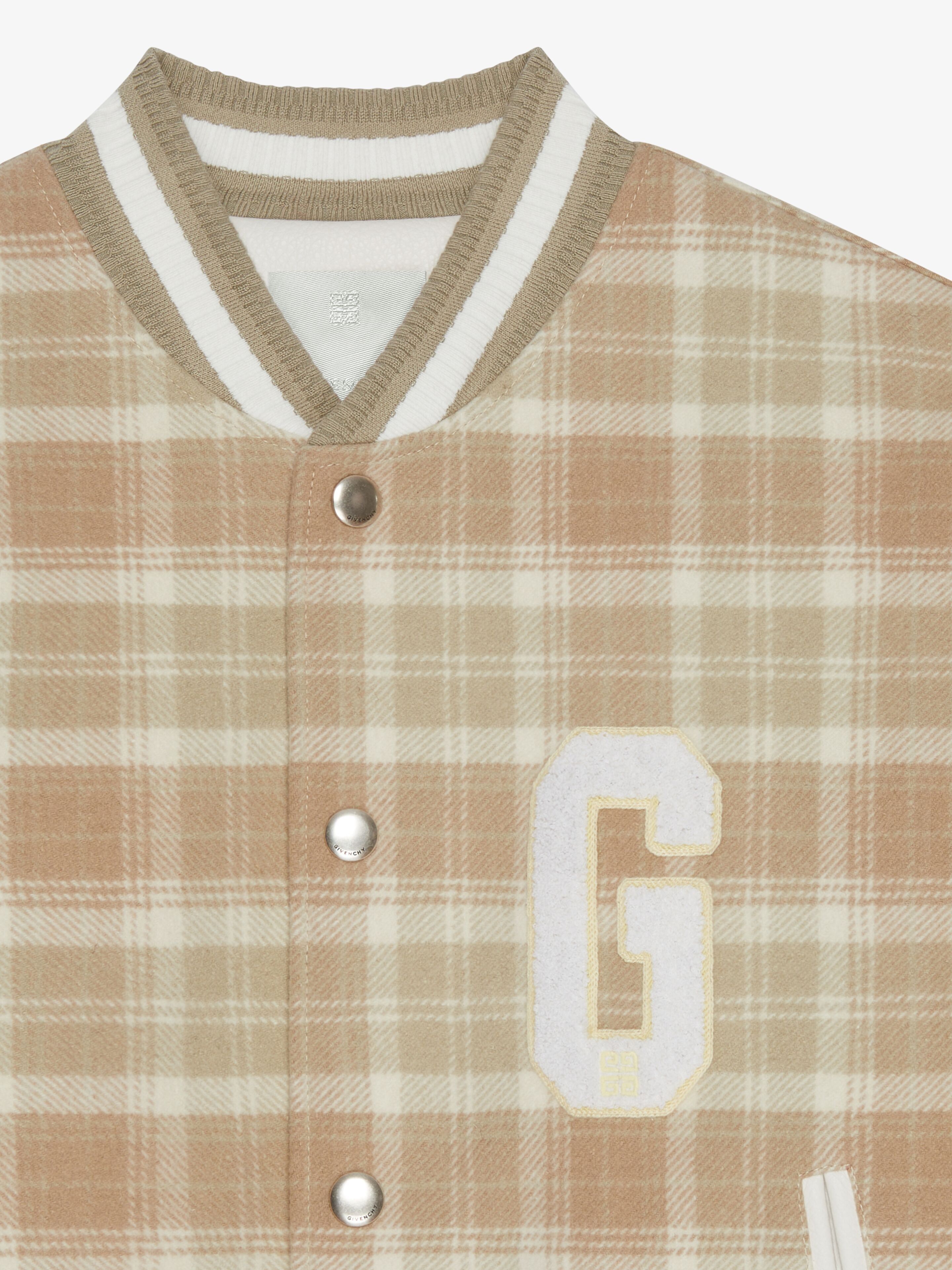 Givenchy o1w1db10925 Check Classic Varsity Jacket in Multicolor Size US L / EU 52-54 / 3 - 5 Thumbnail