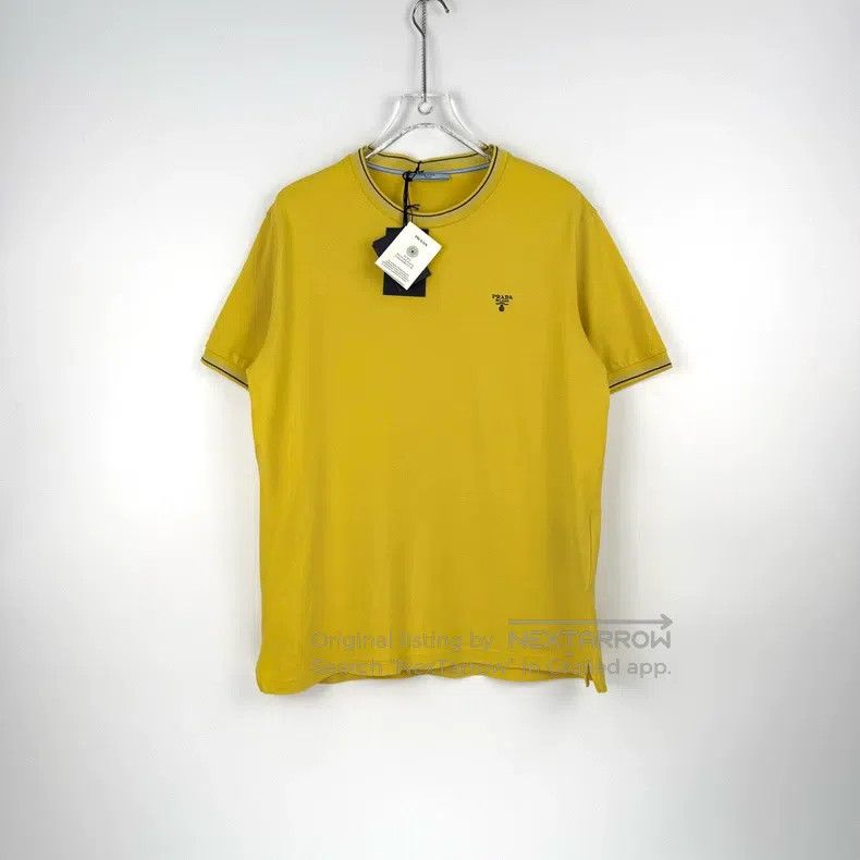 Prada Prada Yellow embroidered logo polo short sleeve Size US XL / EU 56 / 4 - 3 Thumbnail