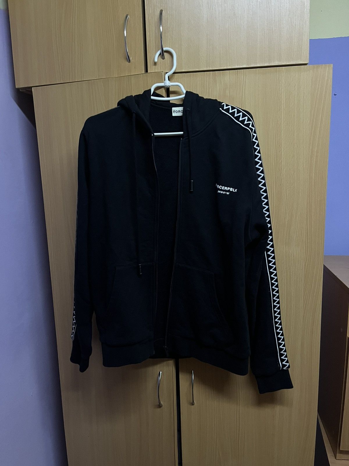 image of Archival Clothing Force Republik Hoodie in Black, Men's (Size Medium)