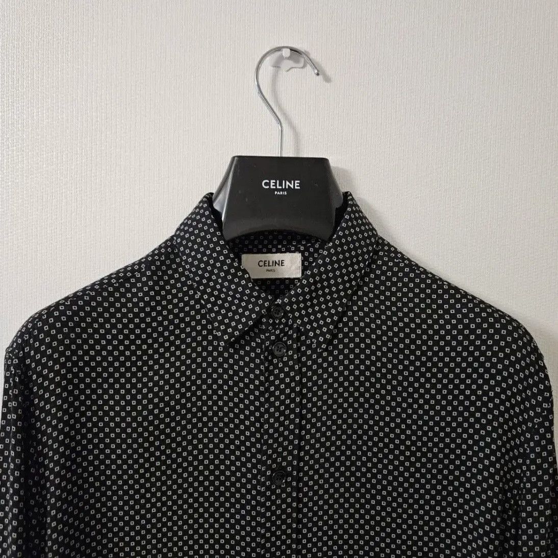 Celine Celine Hedi Slimane Square Dot Viscose Shirts Size US S / EU 44-46 / 1 - 3 Thumbnail