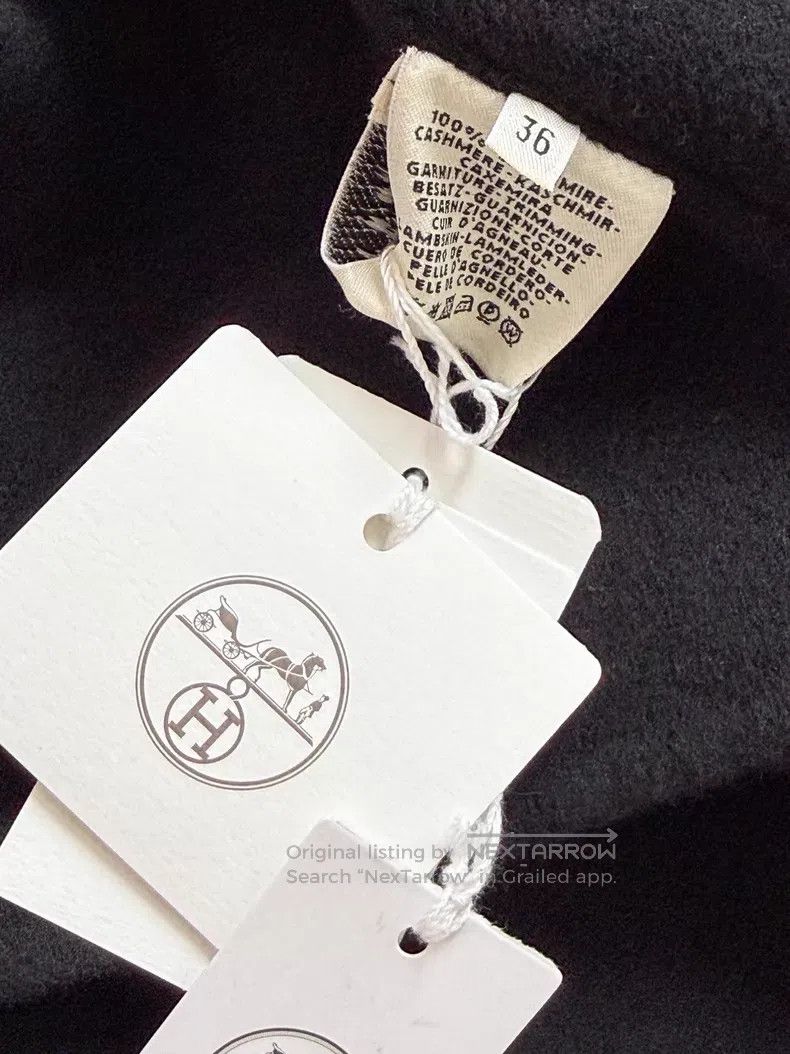 Hermes Hermes Black Leather Sheath Dress + Cashmere Cloak Size XS / US 0-2 / IT 36-38 - 9 Thumbnail