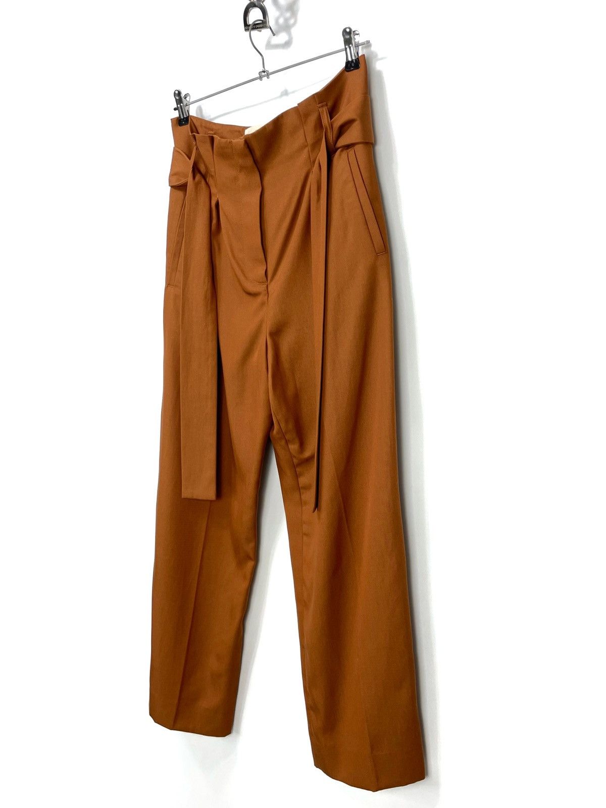 Sezane SÉZANE Pierre Wide Leg Trousers – Hazelnut – Size FR 36 Size 26" / US 2 / IT 38 - 6 Thumbnail
