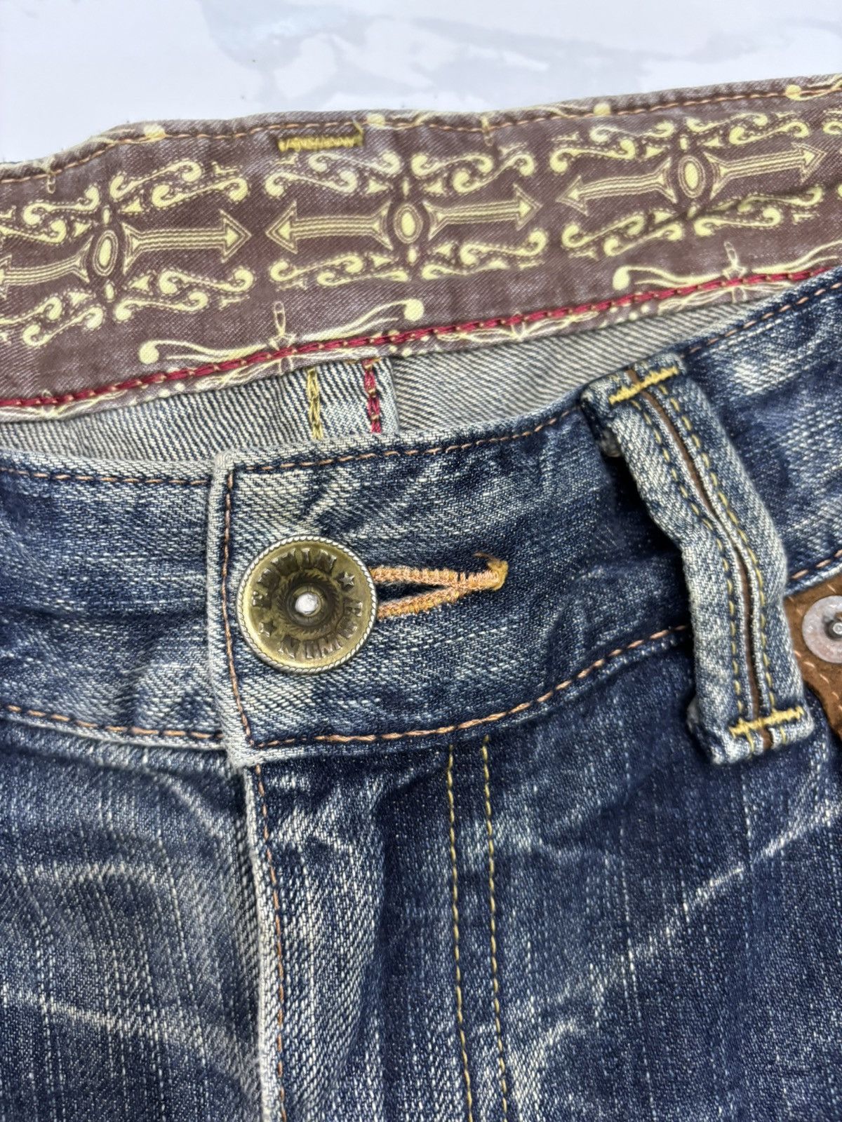Kapital EDWIN COWBOY RUSTY MUD WASH BAGGY DISTRESSED DENIM JEANS Size US 36 / EU 52 - 12 Thumbnail