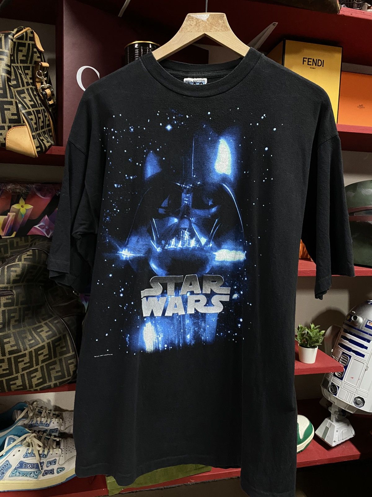 Vintage Vintage 90’s Star Wars Movie Darth Vader Tee Shirt XLarge Size US XL / EU 56 / 4 - 1 Thumbnail