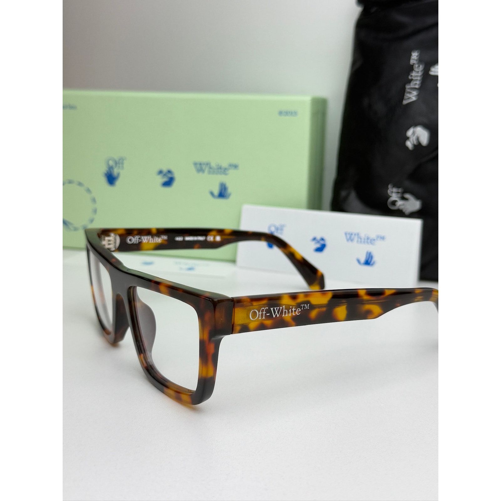 Off-White NEW Off White Style 25 Brown Bluelight Eyeglasses Frames Size ONE SIZE - 2 Thumbnail