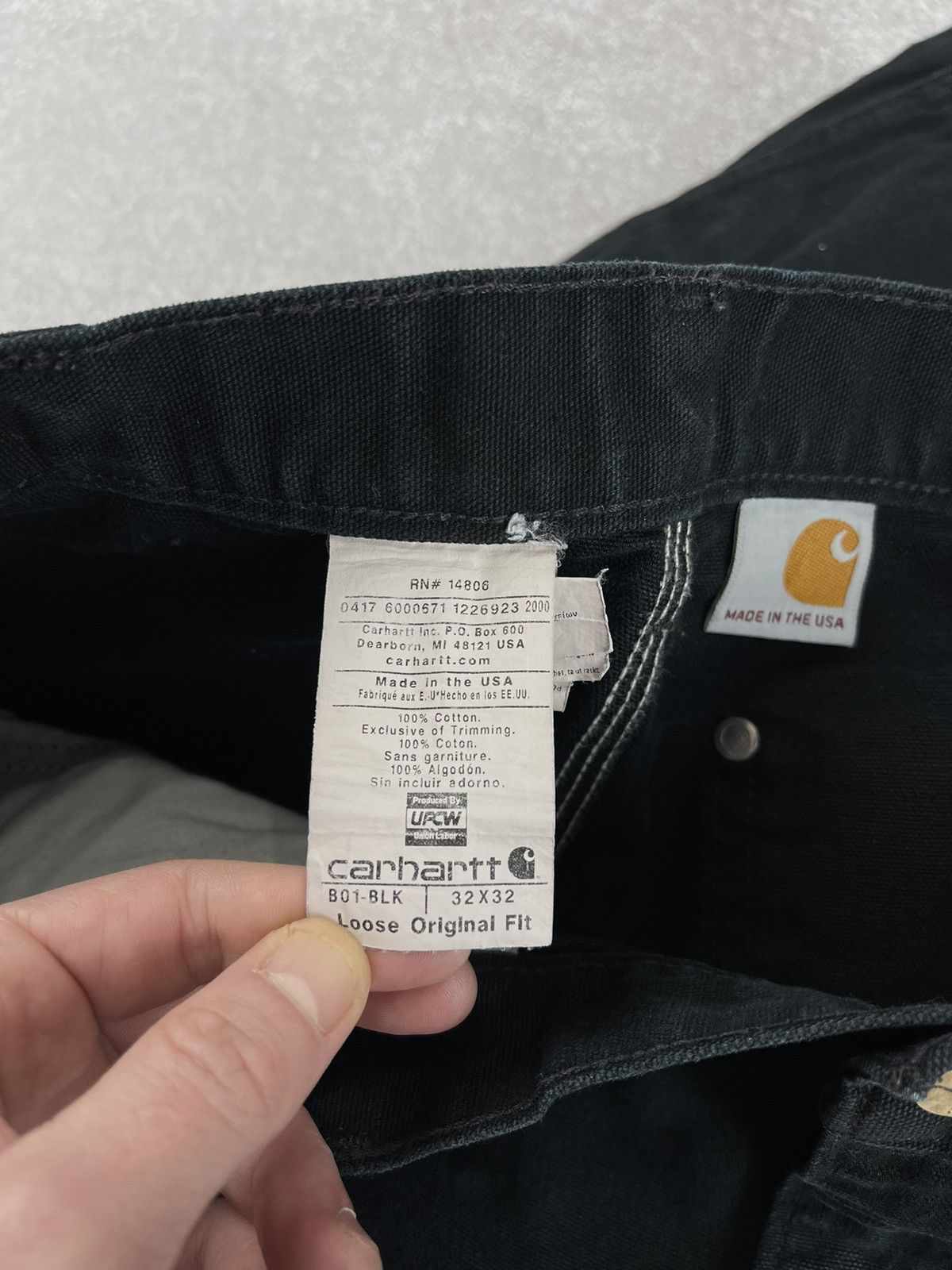 Carhartt × Vintage Vintage Carhartt B01 BLK Double Knee Distressed Pants Size US 32 / EU 48 - 16 Thumbnail
