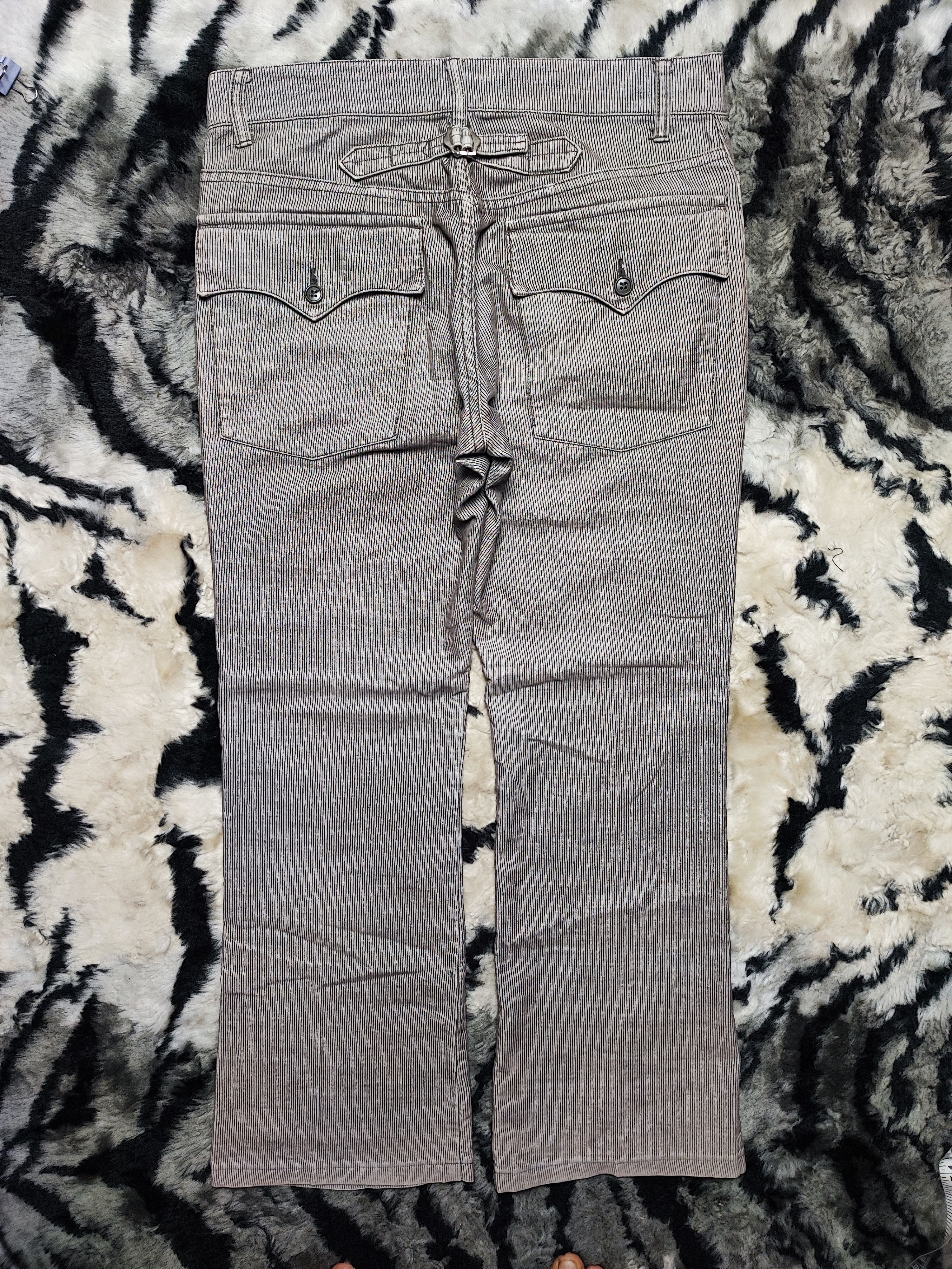 CABANE de ZUCCa Archive CABANE de Zucca Striped Workwear Buckle Back 31x28 Size US 31 - 12 Thumbnail