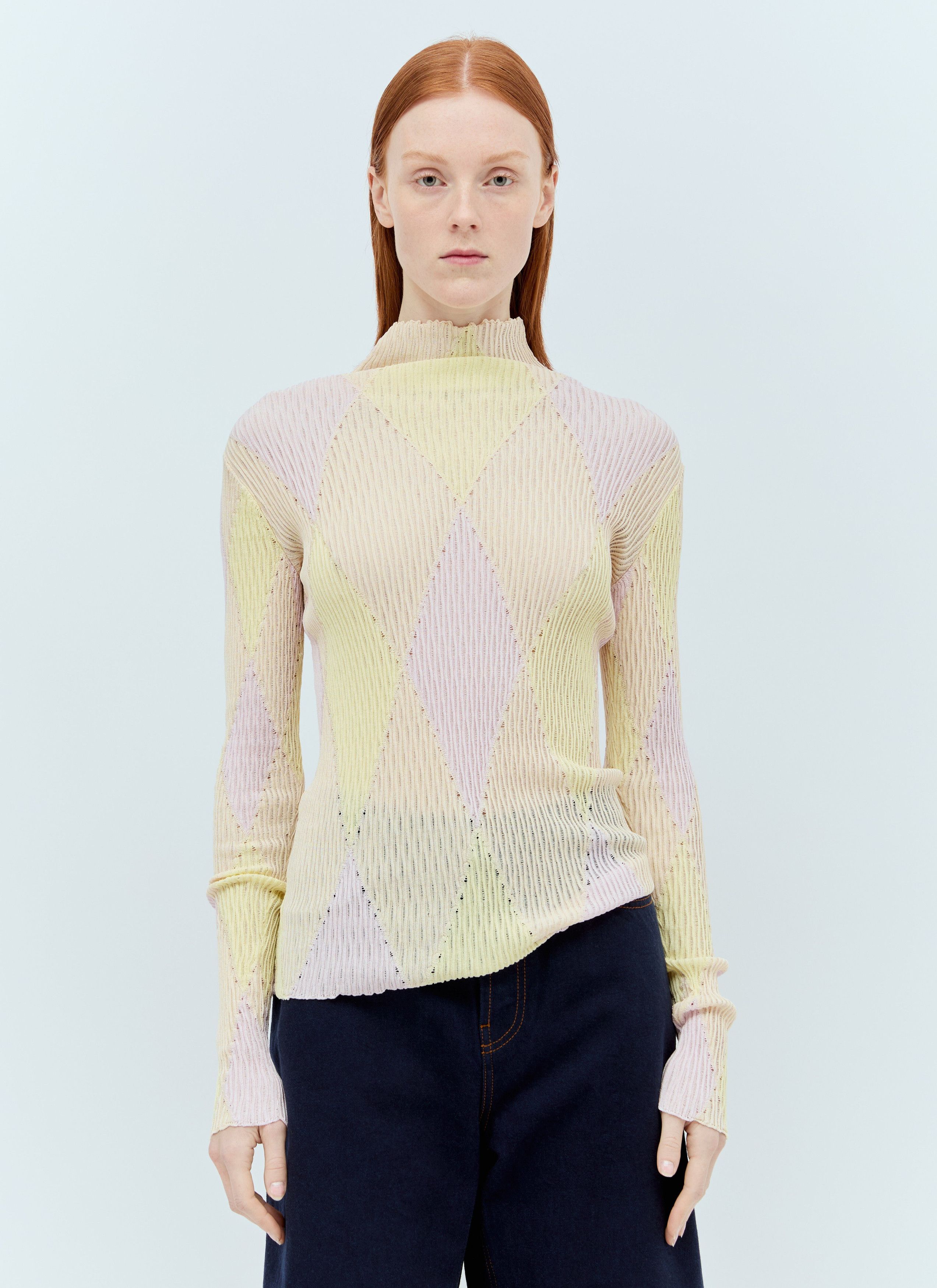 Burberry Argyle High-Neck Sweater Size S / US 4 / IT 40 - 1 Thumbnail