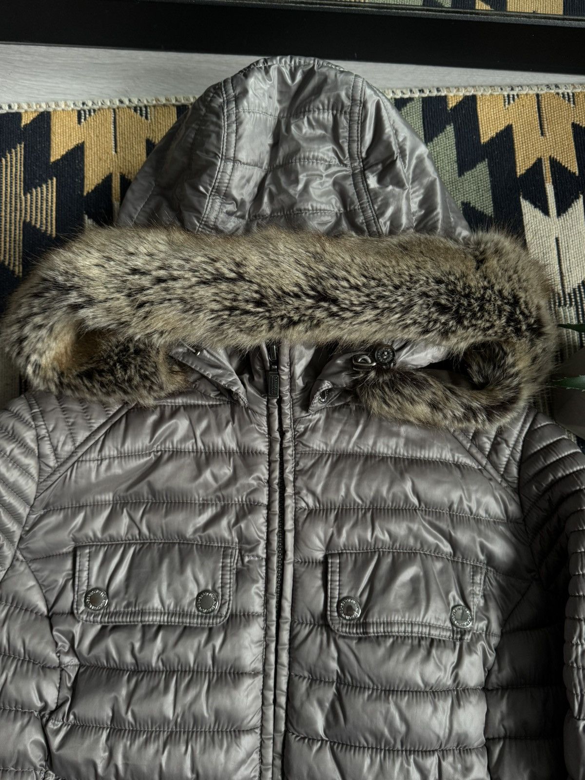 Barbour Barbour International Baffle Quilt Fur Hood Women’s Jacket Size M / US 6-8 / IT 42-44 - 5 Thumbnail