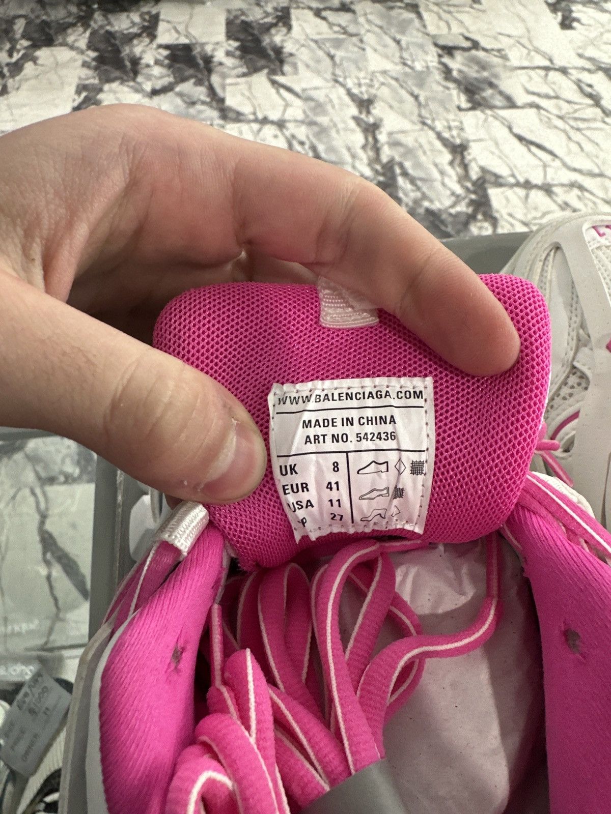 Balenciaga White/Pink Balenciaga Track Runner Size US 8 / EU 41 - 2 Thumbnail