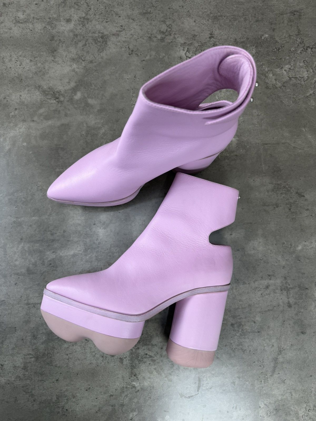 Japanese Brand at.kollektive x Kostas Murkudis Leather Platform Ankle Boots Size US 10 / IT 40 - 7 Thumbnail