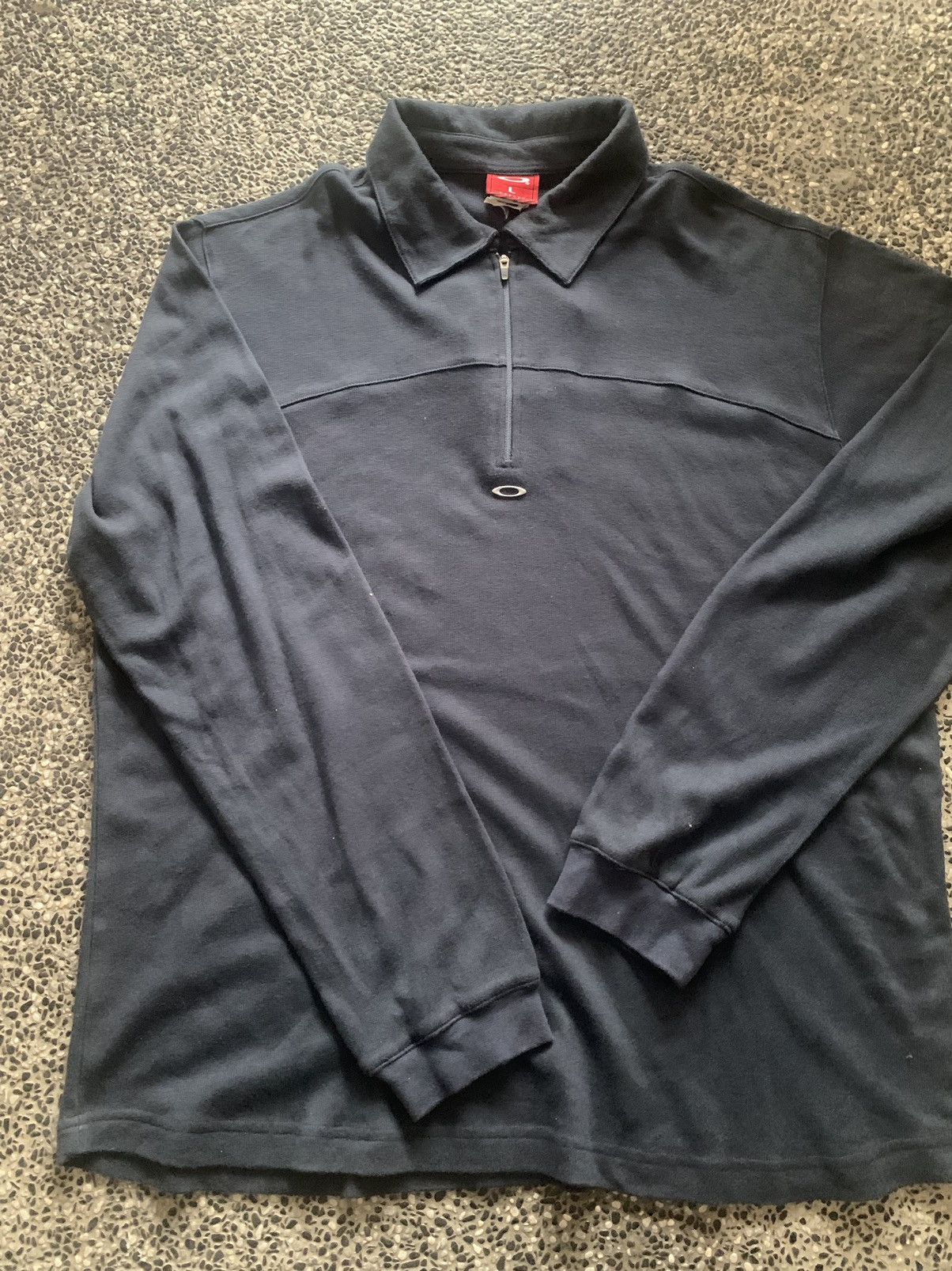 Oakley × Vintage Vintage Oakley Half Zipper Long Sleeve Polo Shirt Size US L / EU 52-54 / 3 - 13 Thumbnail