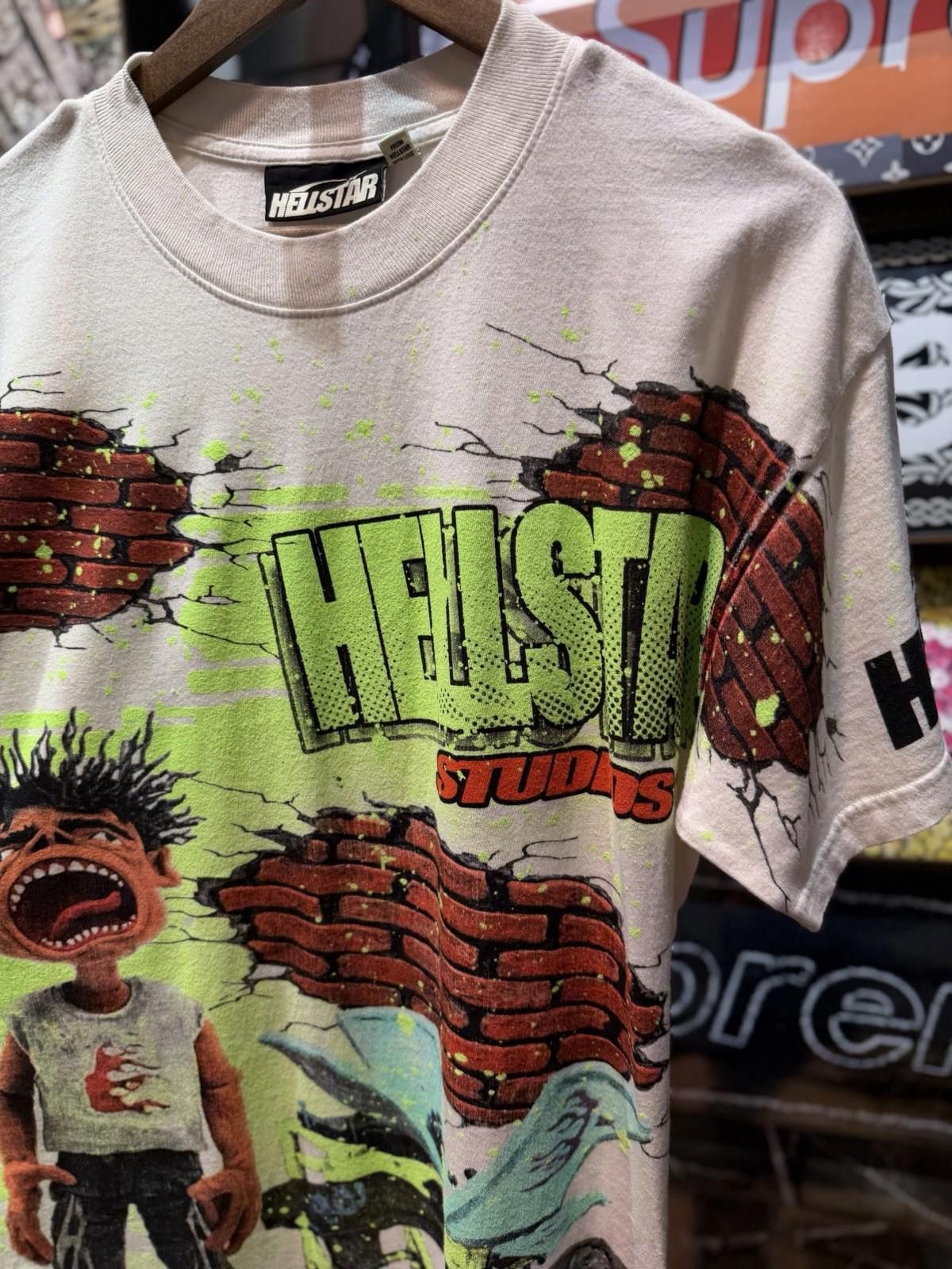 HELLSTAR Size Small Hellstar White Brick Tee Shirt Authentic New Size US S / EU 44-46 / 1 - 4 Thumbnail