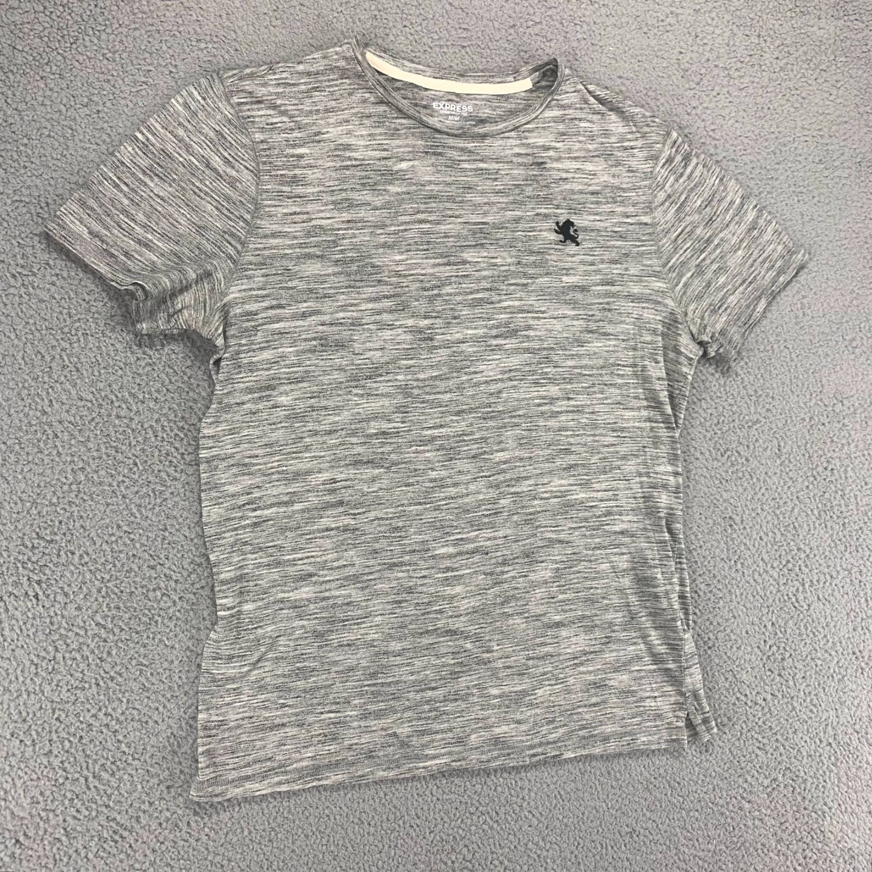 Express Express Women's Gray Crew Neck T-Shirt Medium Short Sleeve Solid Top Size M / US 6-8 / IT 42-44 - 2 Thumbnail