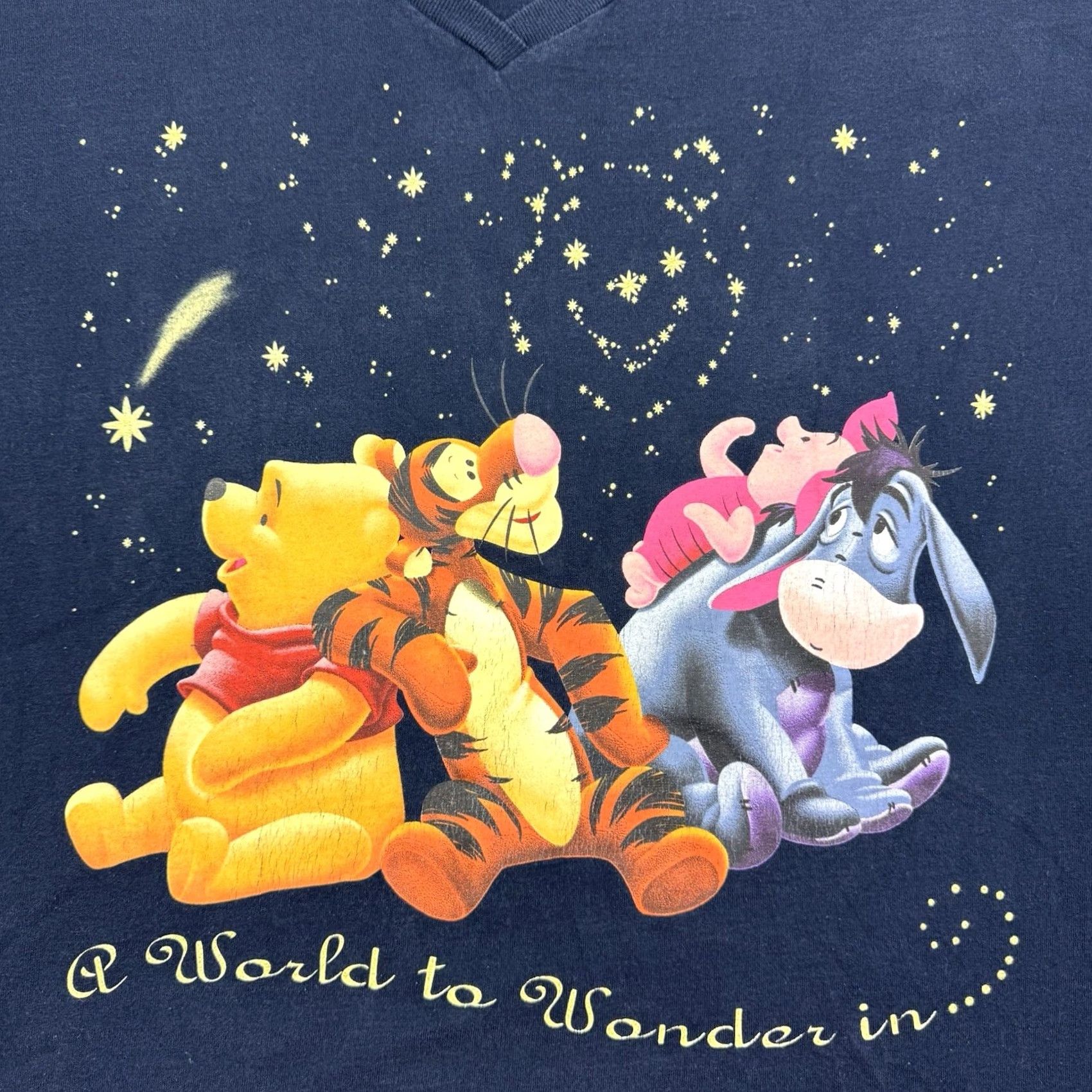 Vintage VINTAGE Winnie The Pooh Sleep Shirt Womens L Eeyore Tigger Piglet Night Sky Shirt Size L / US 10 / IT 46 - 2 Thumbnail