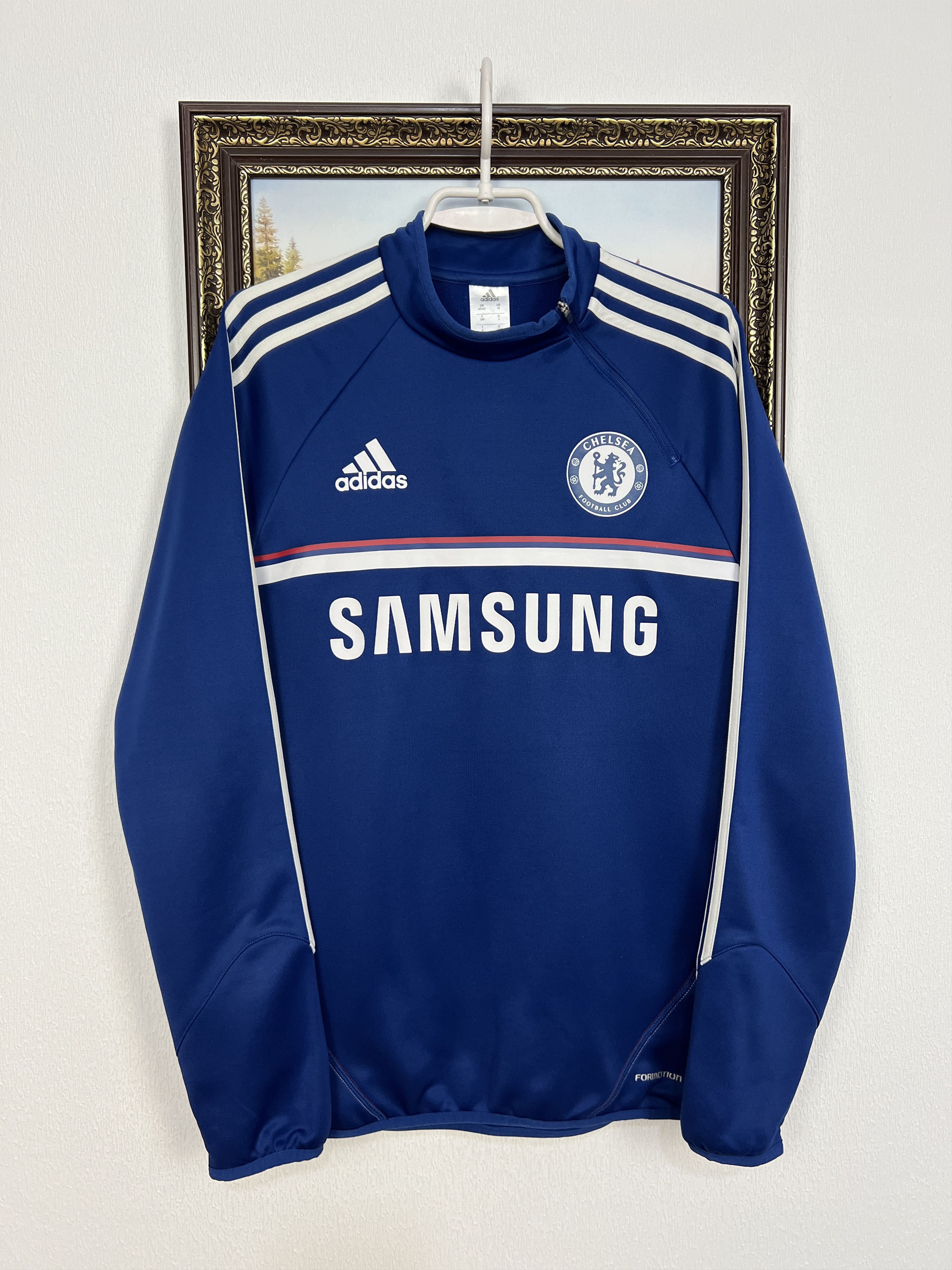 Adidas Vintage Chelsea Football Train Sweatshirt Track Top Crewneck Size US M / EU 48-50 / 2 - 1 Thumbnail