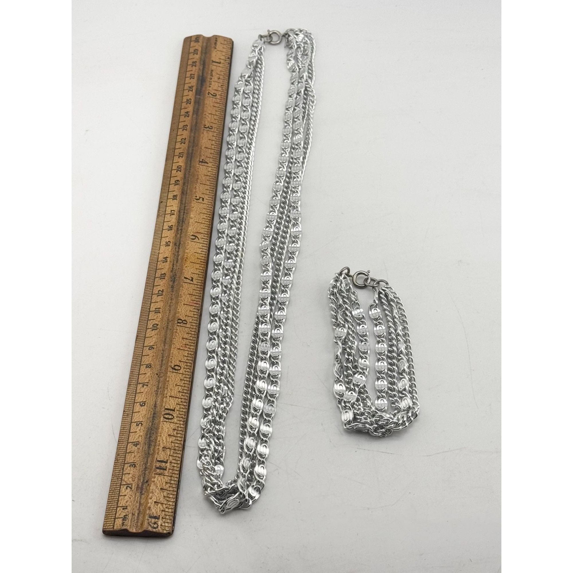 Vintage Vintage Sarah Coventry silver tone multi chain necklace & br Size ONE SIZE - 4 Thumbnail