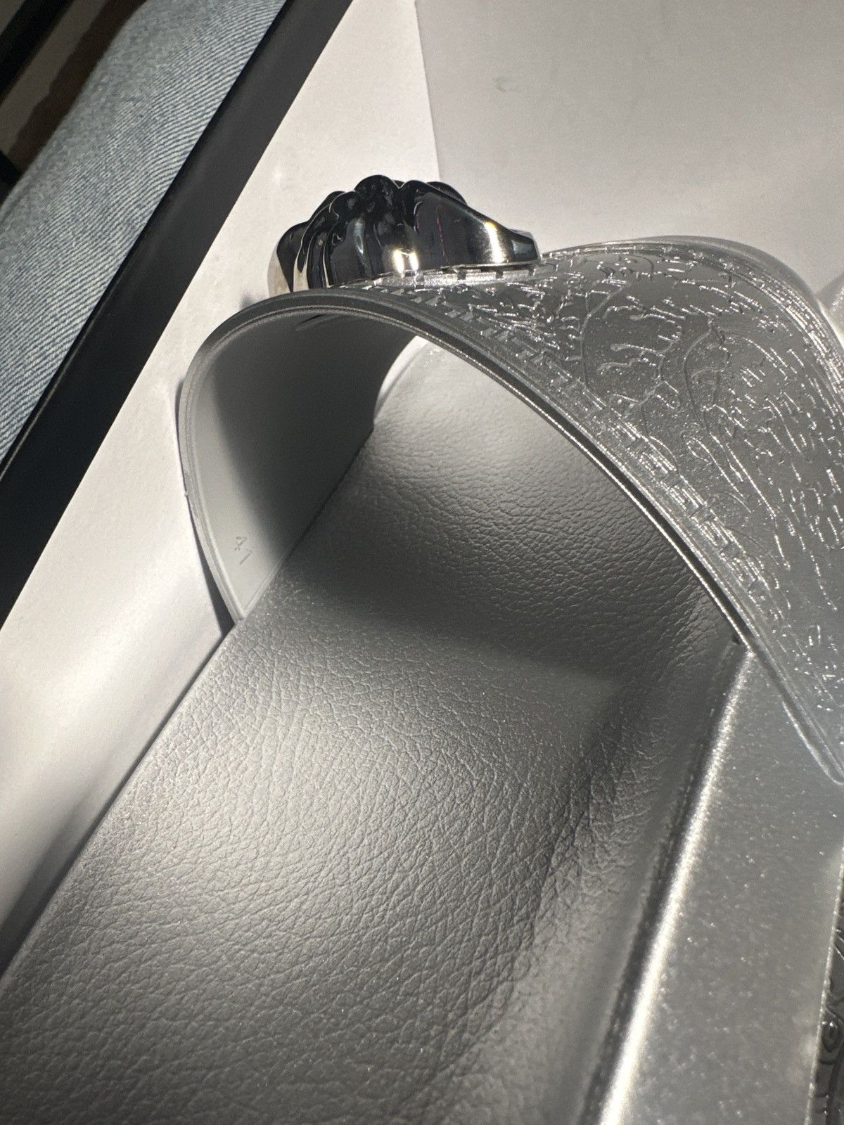 Versace Sliver-Palladium Slides Size US 11 / IT 41 - 3 Thumbnail
