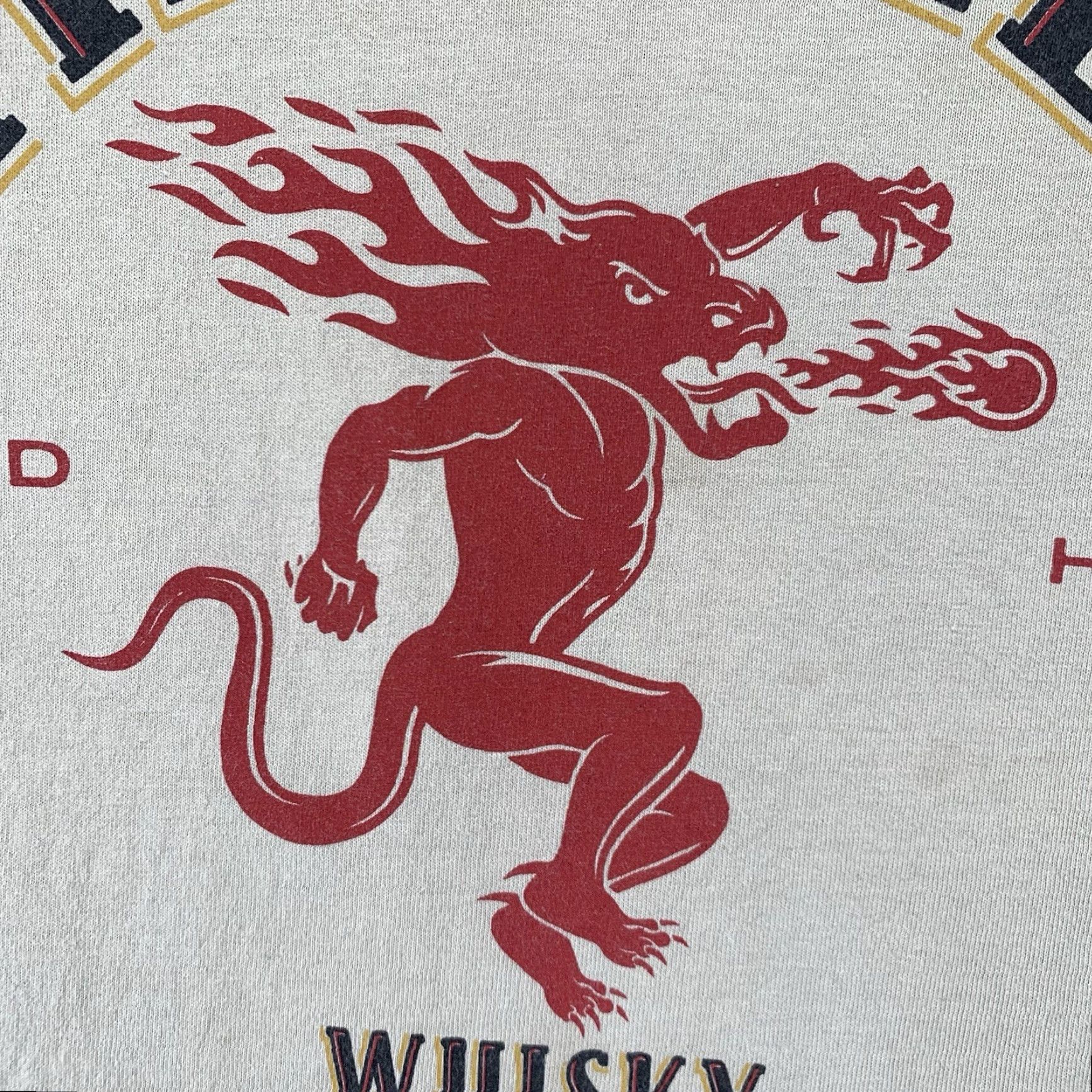 Vintage VINTAGE Fireball Whiskey Dragon Men's T-Shirt Medium Crew Neck Graphic Tee 2020s Fire Theme Cottons Size US M / EU 48-50 / 2 - 6 Thumbnail