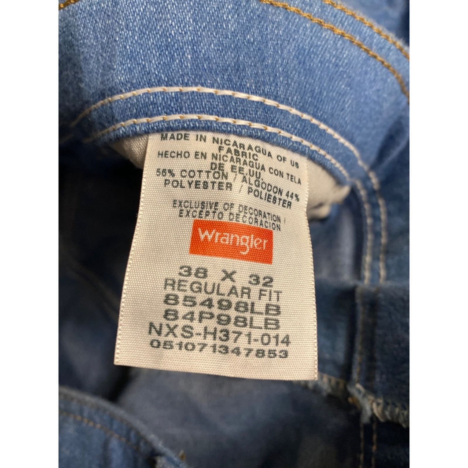 Wrangler Wrangler Regular Fit Jeans 38x32 Light Wash Classic Denim Size US 38 / EU 54 - 5 Thumbnail