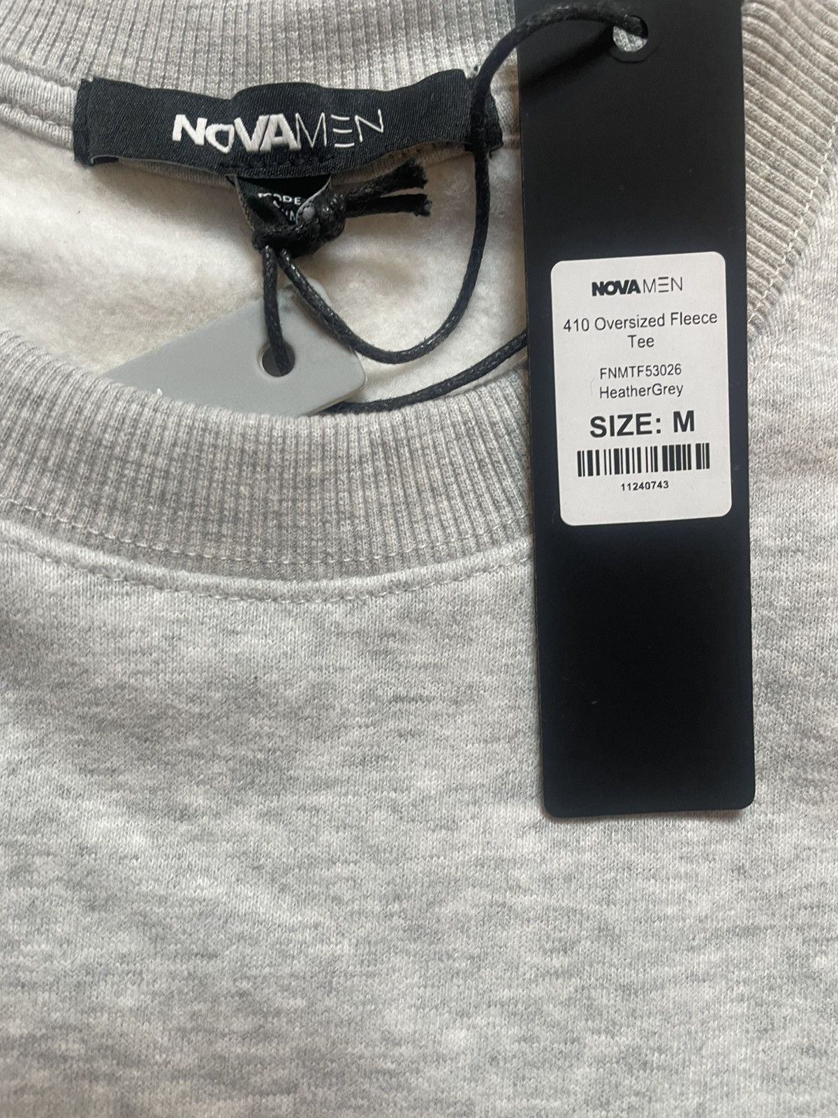 Fashion Nova Fashion Nova grey oversized fleece tee Size US M / EU 48-50 / 2 - 3 Thumbnail