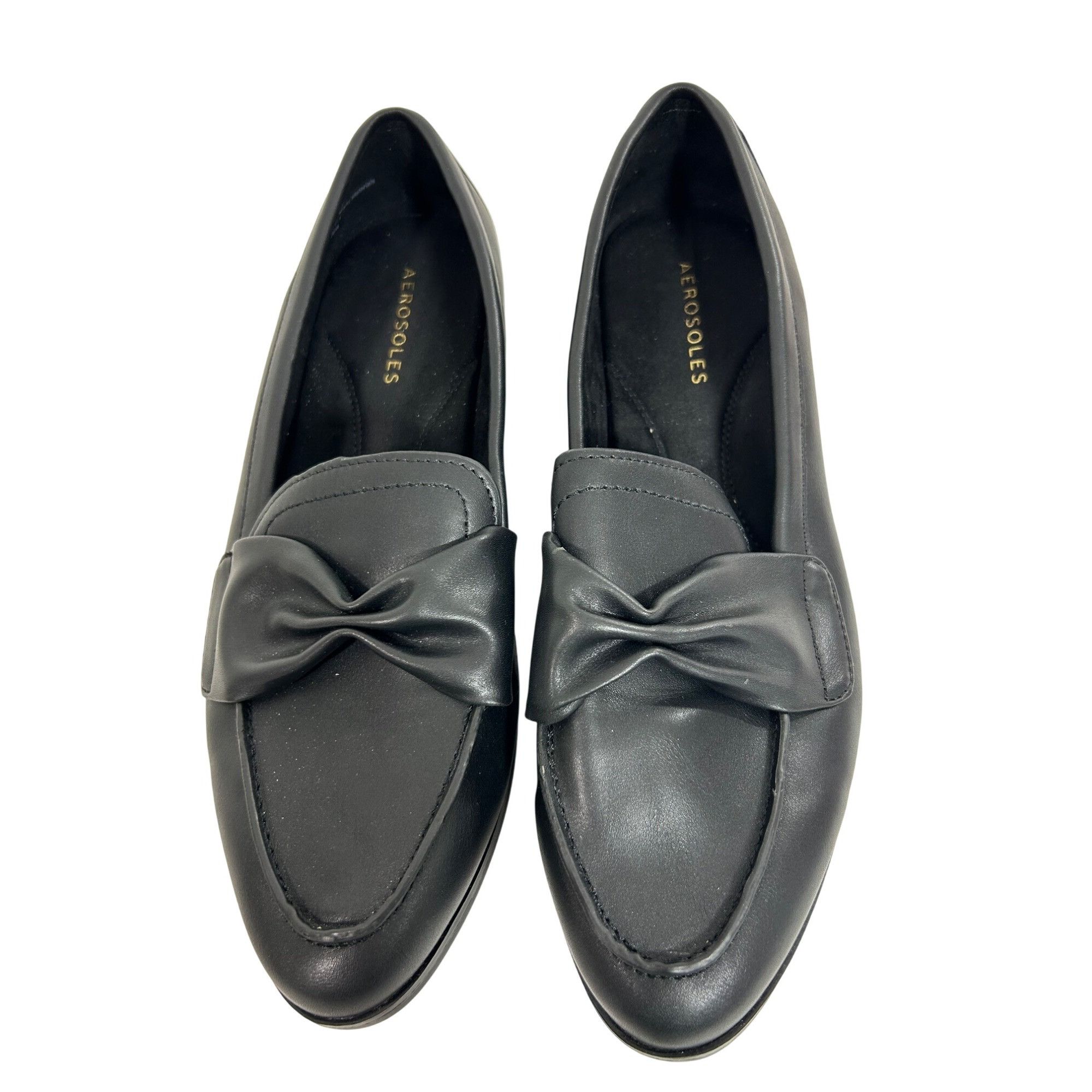 Other Aerosoles Ellis Loafers Black Faux Leather 8.5M Bow Casual Size US 8.5 / IT 38.5 - 6 Thumbnail