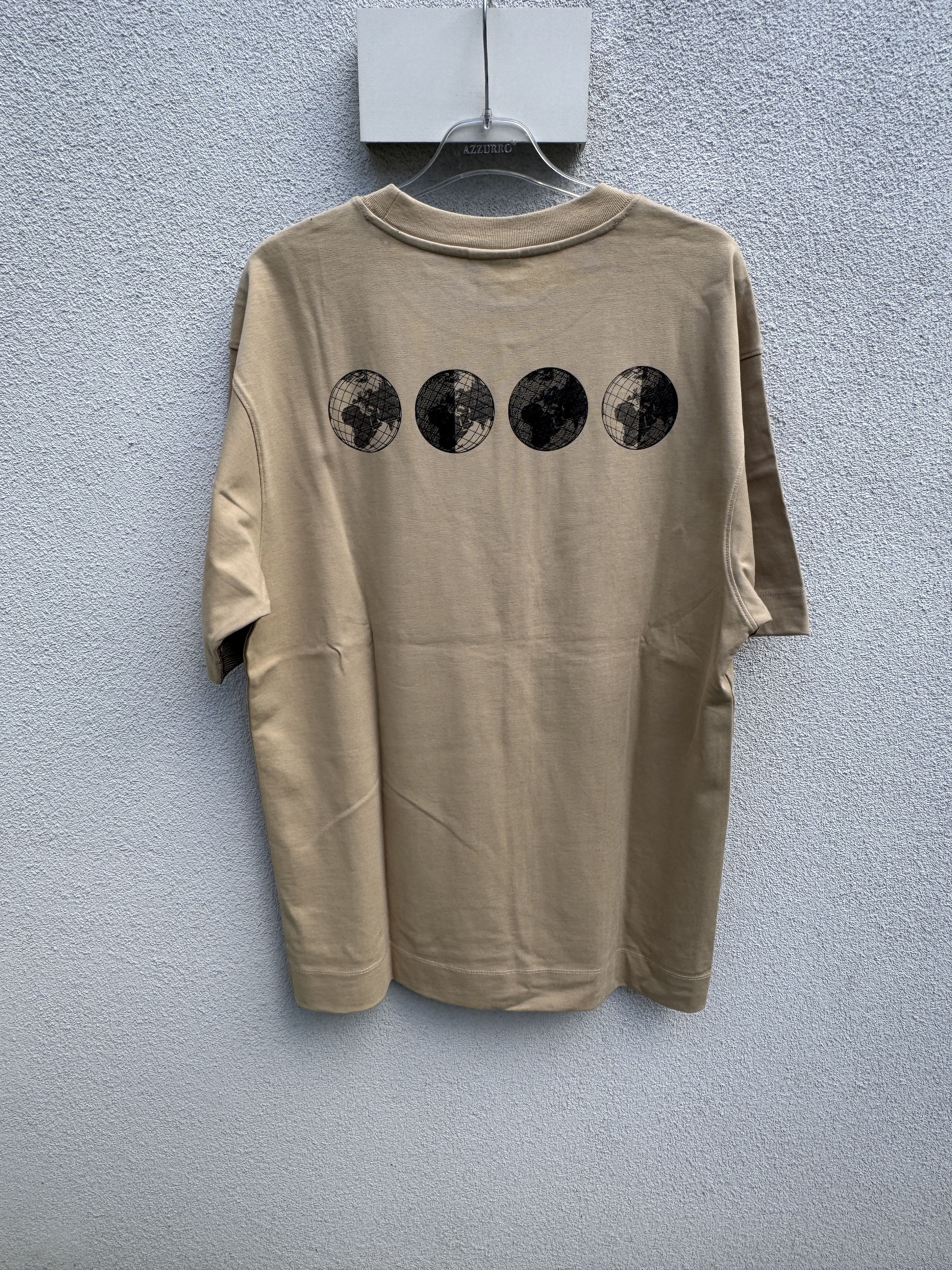 Dries Van Noten Dries Van Noten Men's Beige Black Hein Solar Print T-Shirt m Size US M / EU 48-50 / 2 - 2 Thumbnail