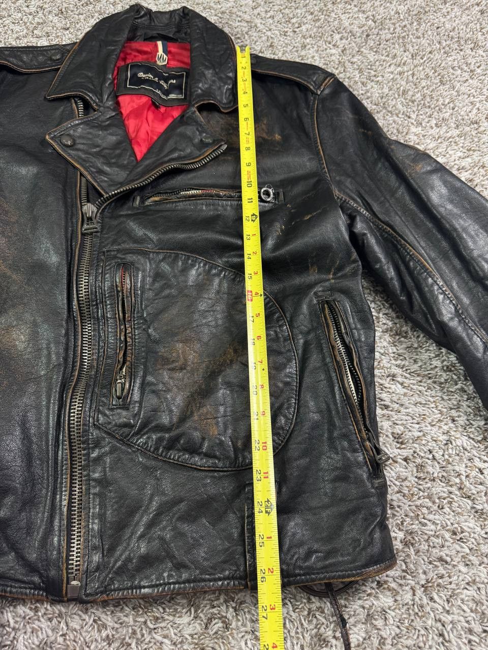 Andrew Marc Denim Leathers by Marc Moto Motorcycle Leather Jacket Size US L / EU 52-54 / 3 - 9 Thumbnail