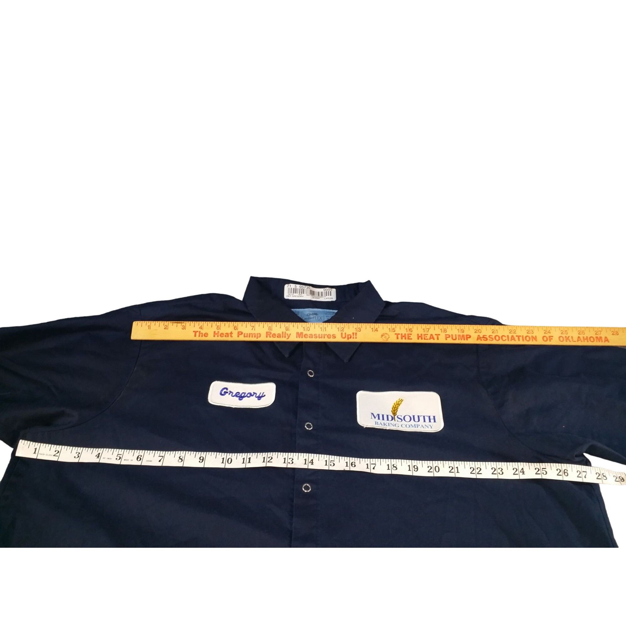 Cintas Cintas ComfortFlex Button Up Shirt Men Sz XXL Blue Mid South Size US XXL / EU 58 / 5 - 4 Thumbnail