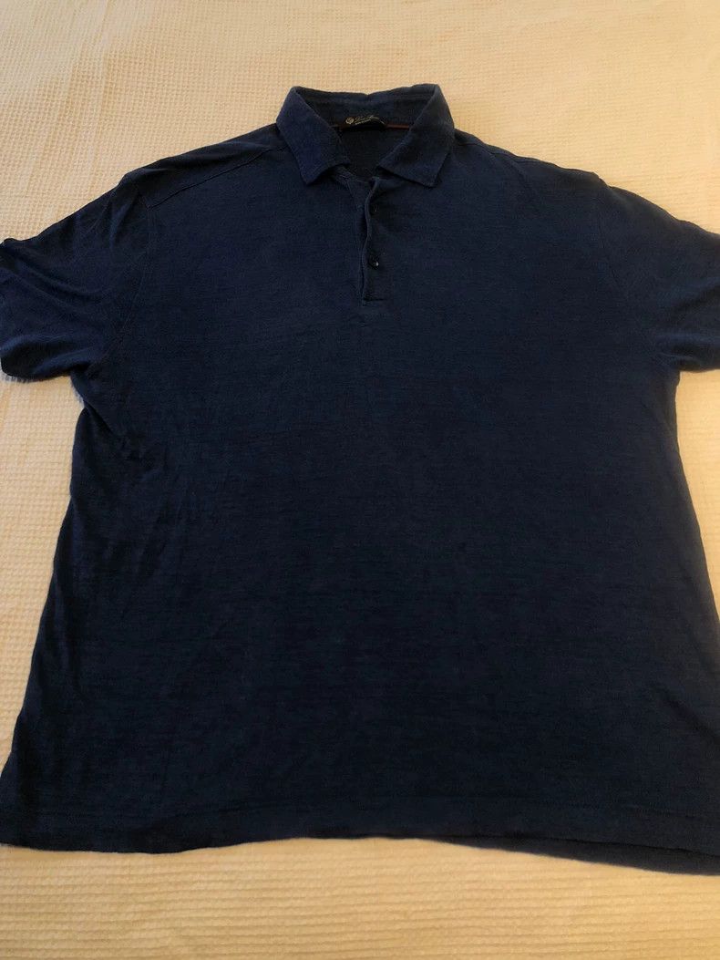 Loro Piana LORO PIANA Plaid POLO short-sleeved T-shirt Size US XL / EU 56 / 4 - 2 Thumbnail