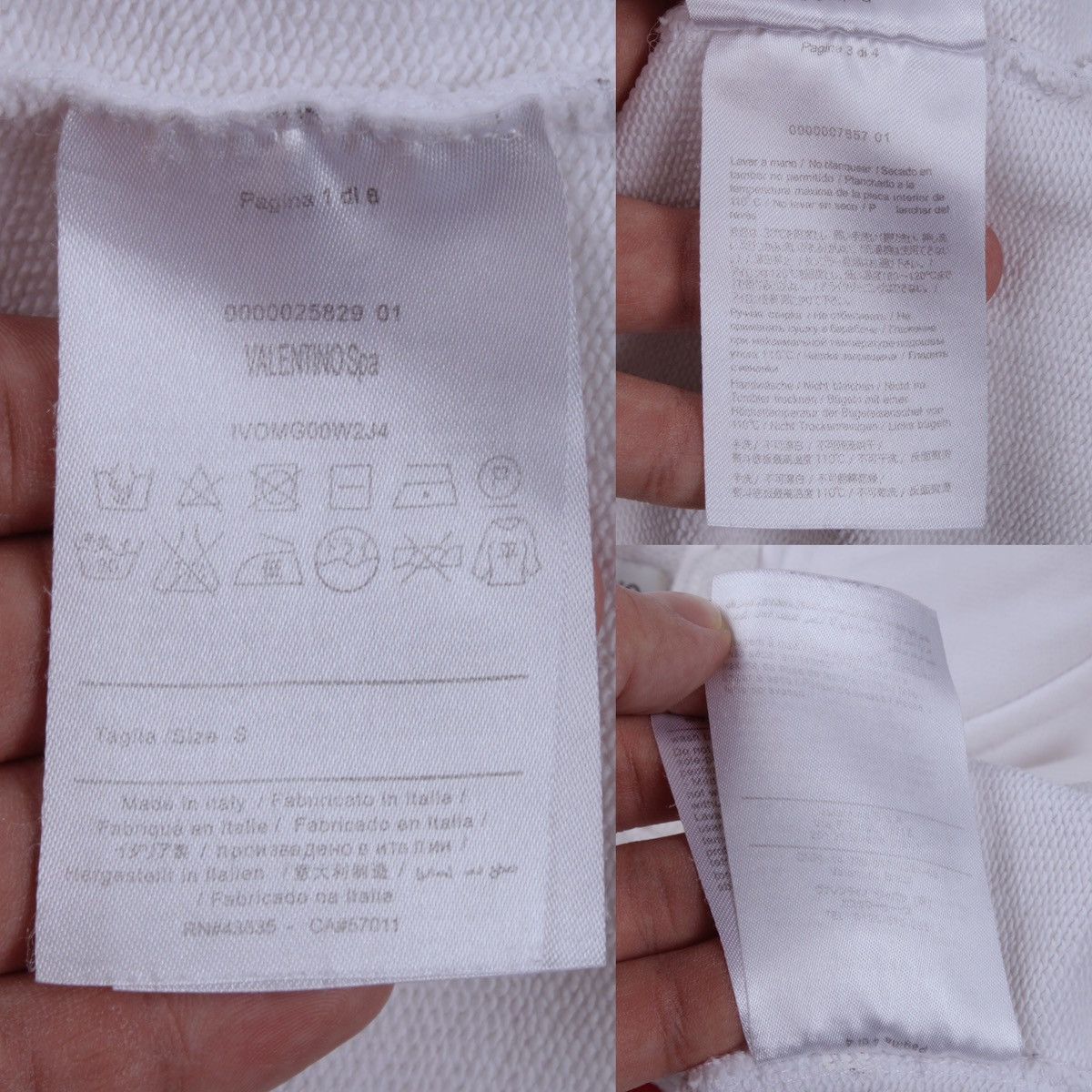 Designer × Valentino VALENTINO Be My VLTN White Hoodie Size S made in Italy Size US S / EU 44-46 / 1 - 13 Thumbnail