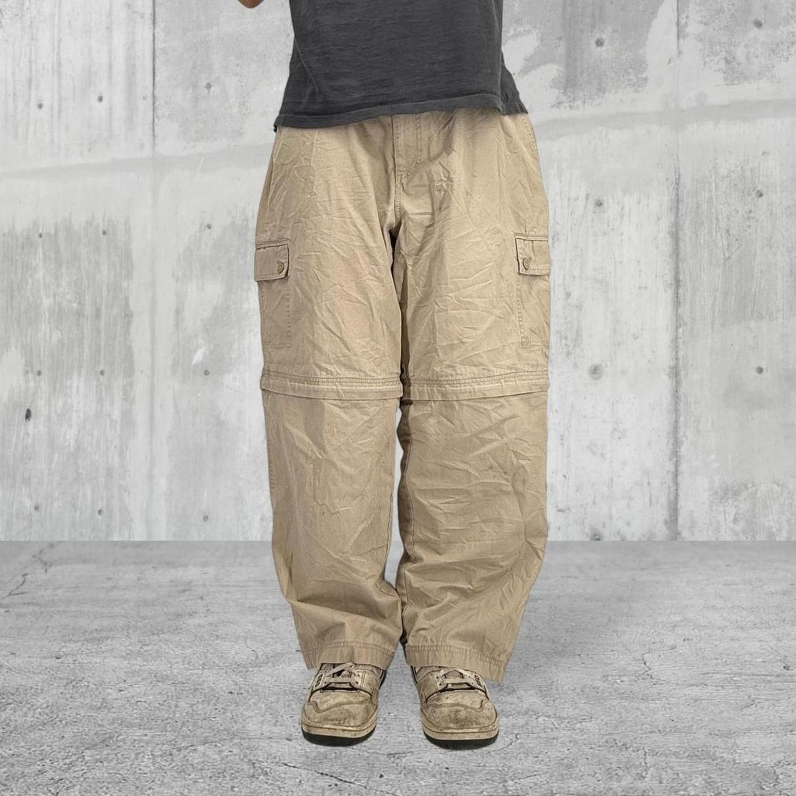 Cherokee Baggy y2k cherokee zip off cream cargo pants Size US 38 / EU 54 - 3 Thumbnail